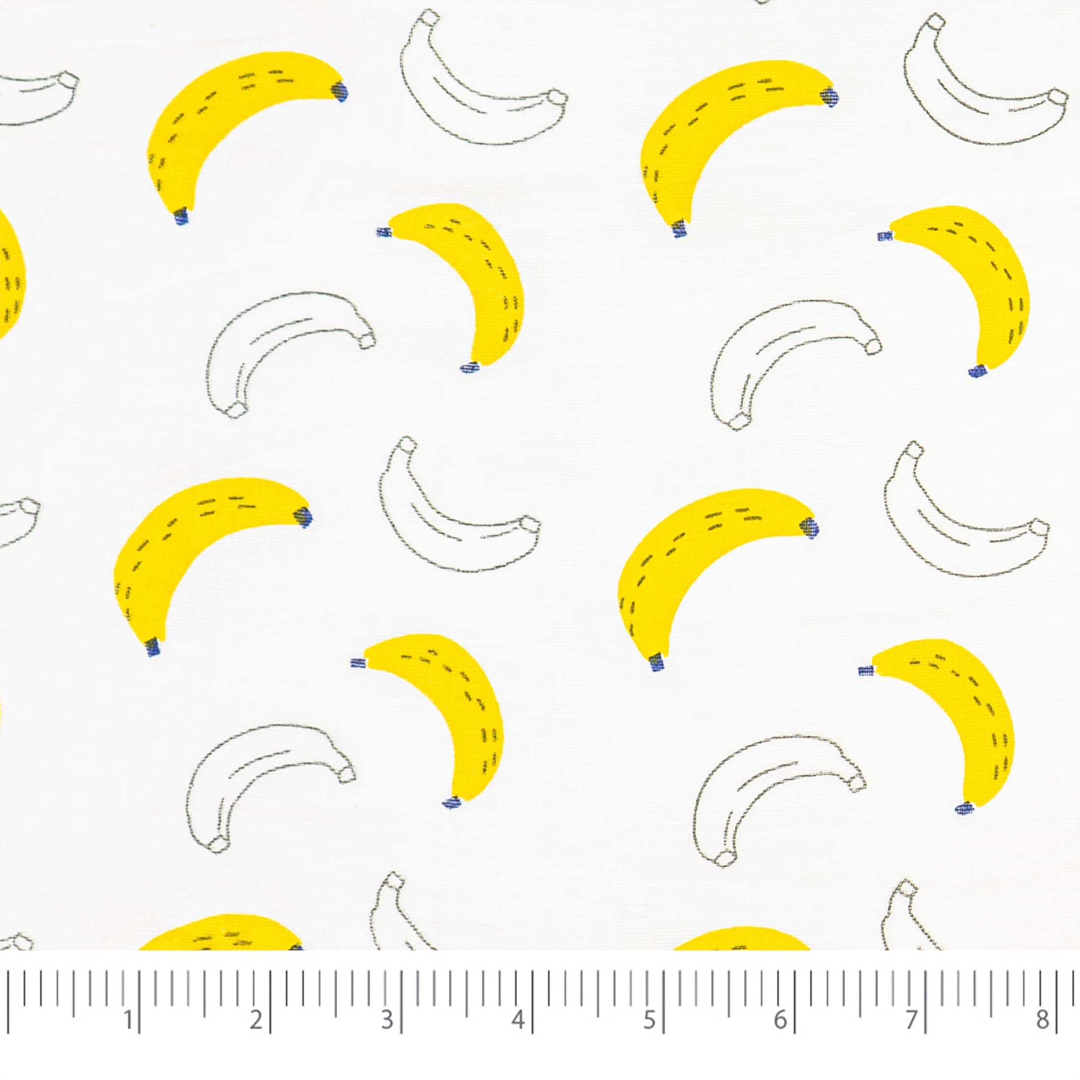 Roc-Lon Banana Print Muslin Fabric