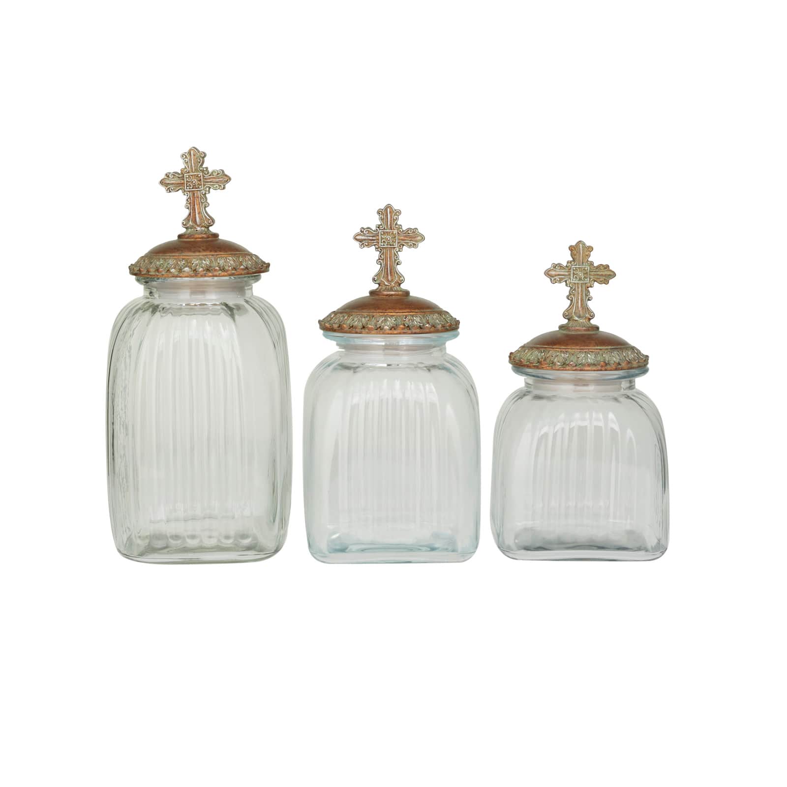Brown Polystone Traditional Decorative Jar Set