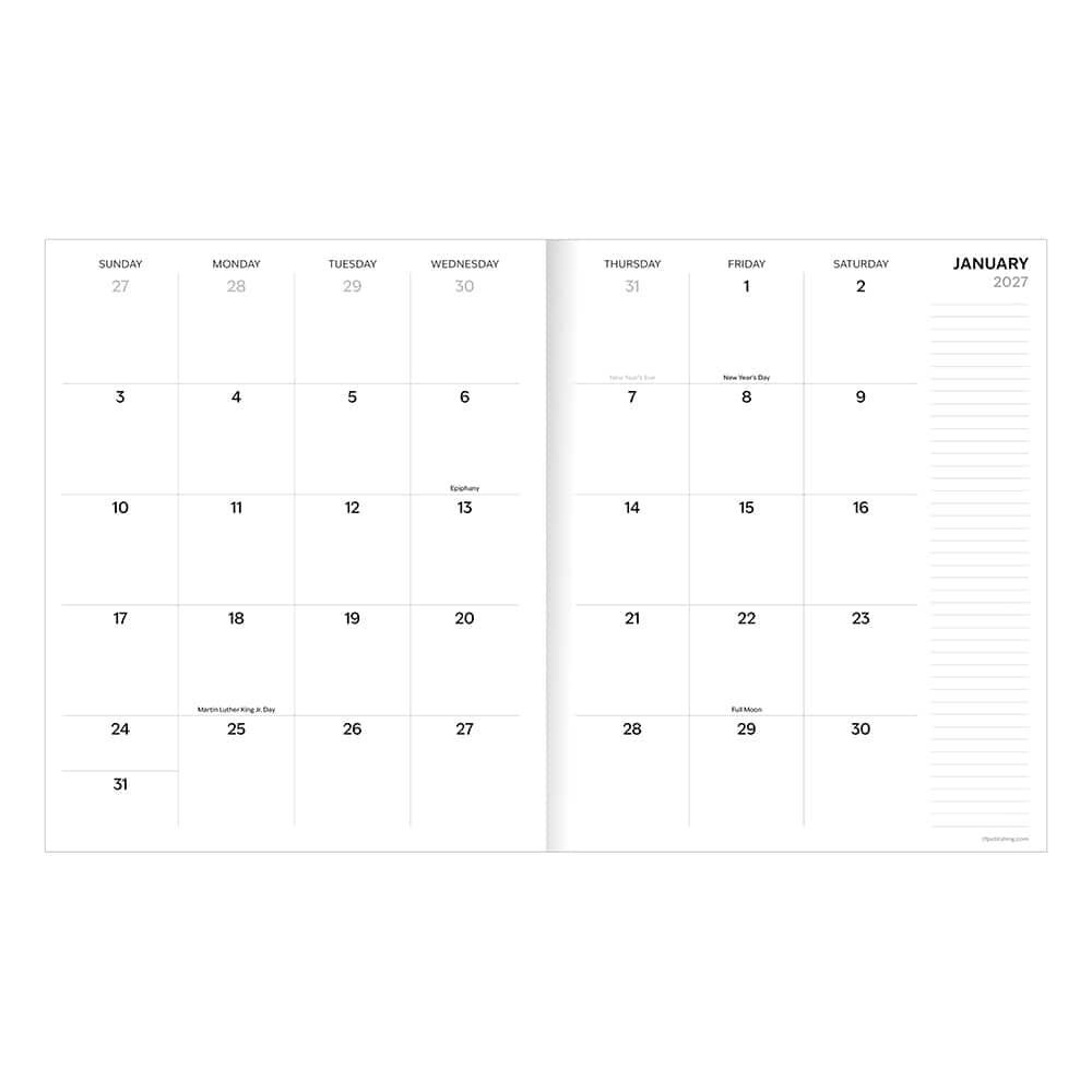 2027 Bear Tracks Large Monthly Planner