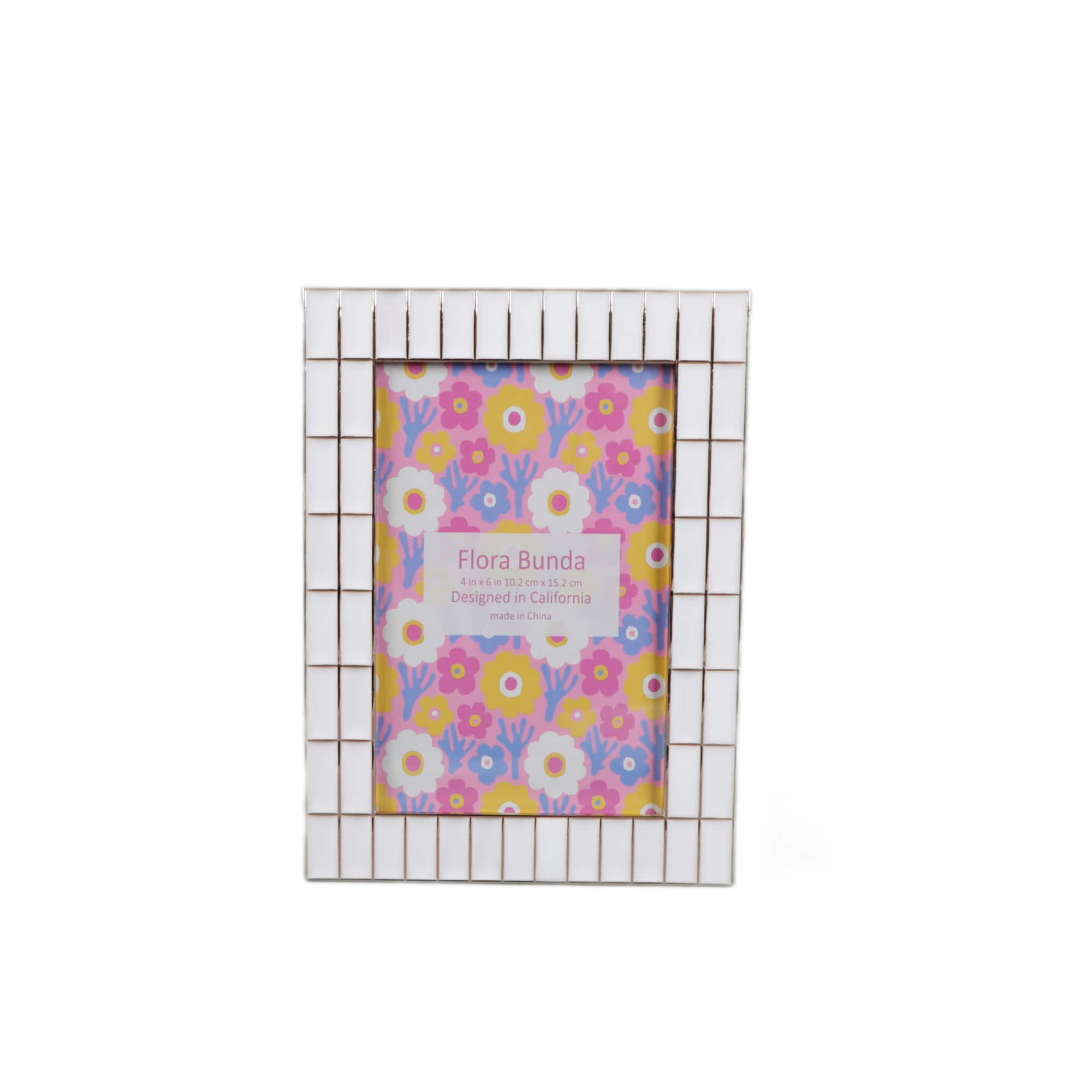 Flora Bunda 4" x 6" Double Brick Wall Zinc Alloy Picture Frame