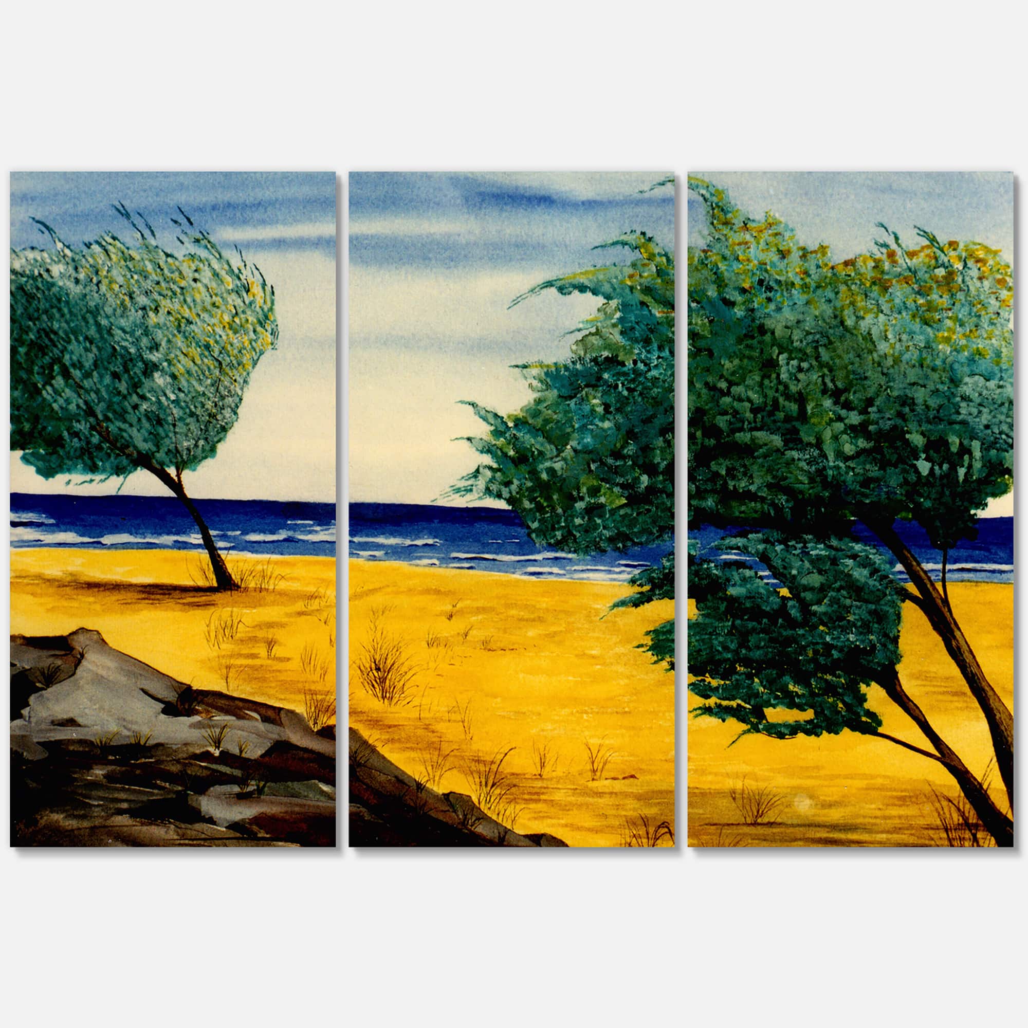 Designart - Orange Beach By The Coastline