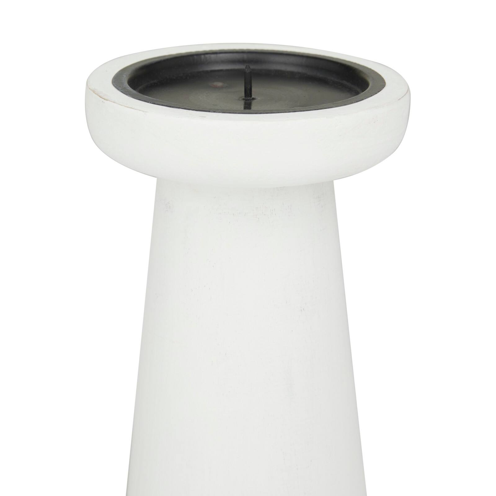 CosmoLiving by Cosmopolitan White Modern Candle Holder Set