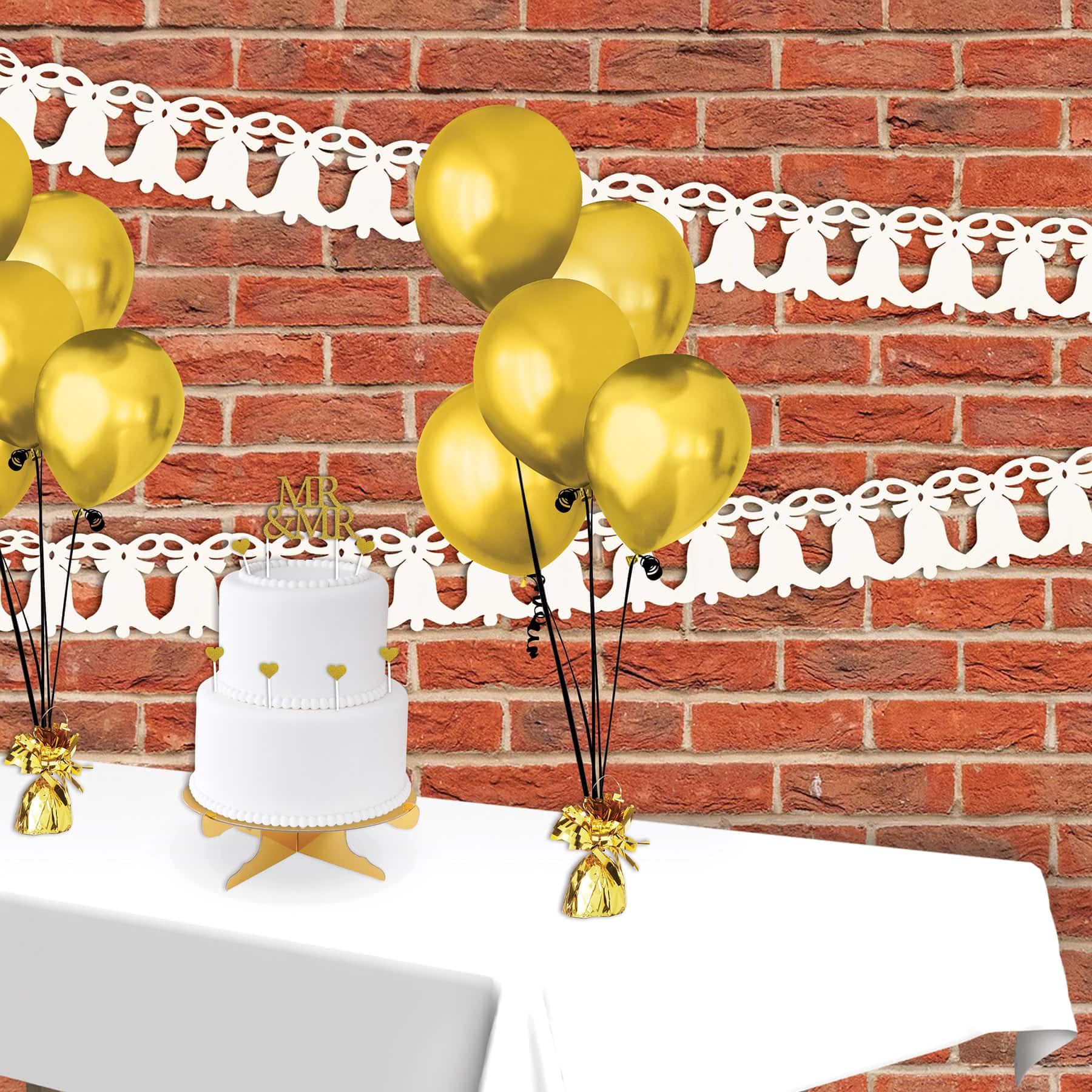 Beistle 12ft. White Westminster Bell Garlands, 2ct.
