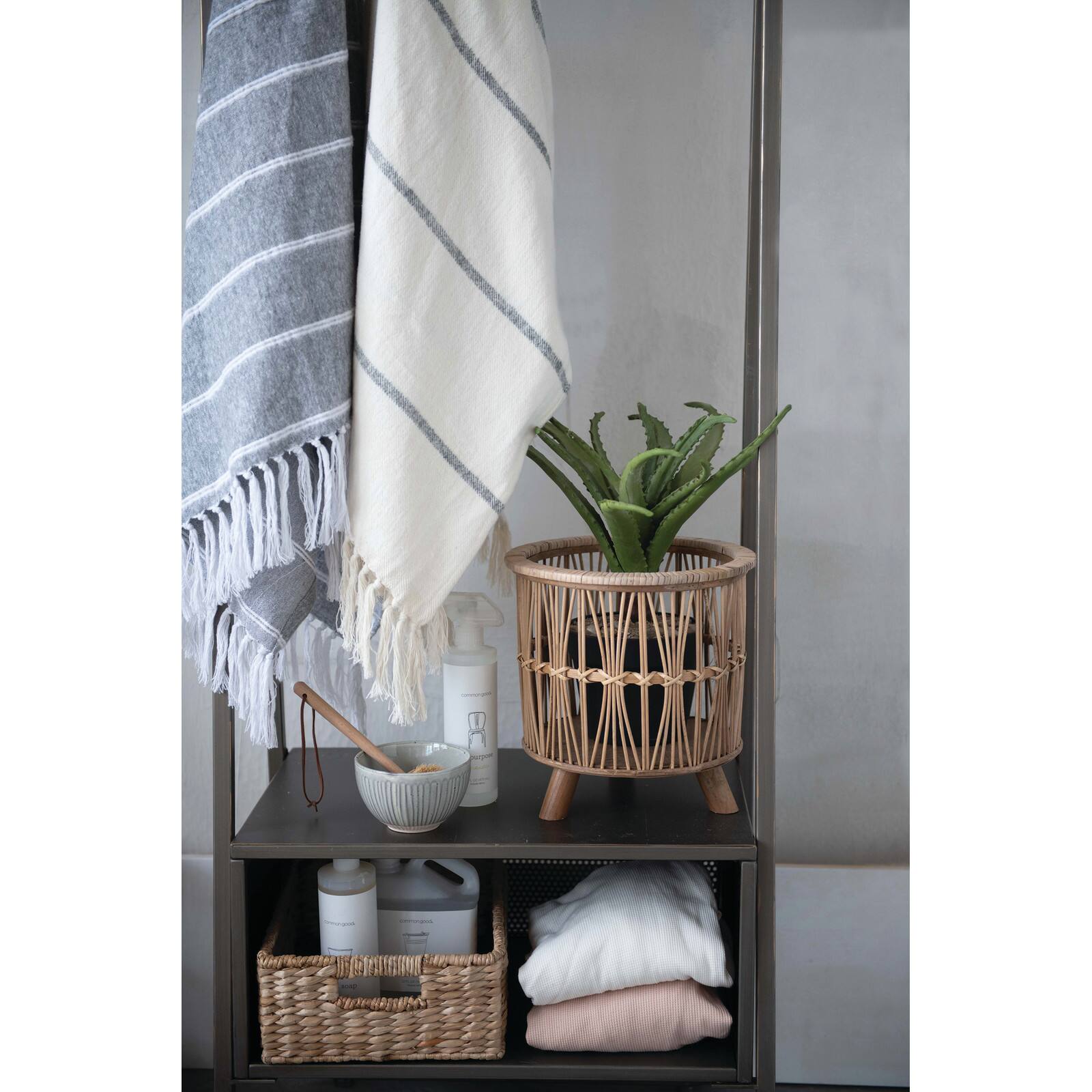 Hello Honey® Woven Bamboo Footed Baskets Set