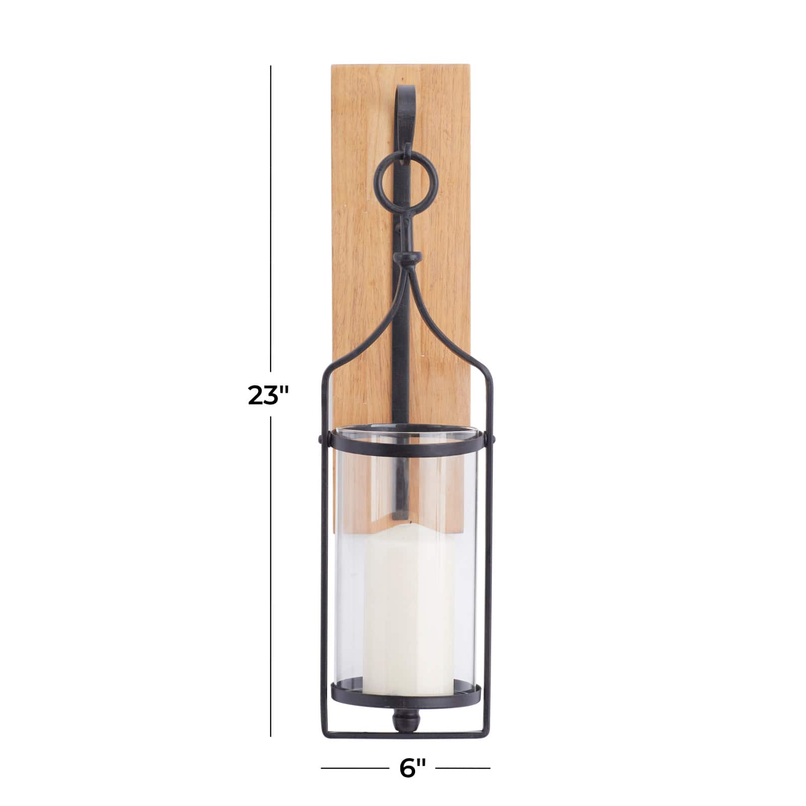 Black Poplar Farmhouse Wall Sconce, 6" x 6" x 7"