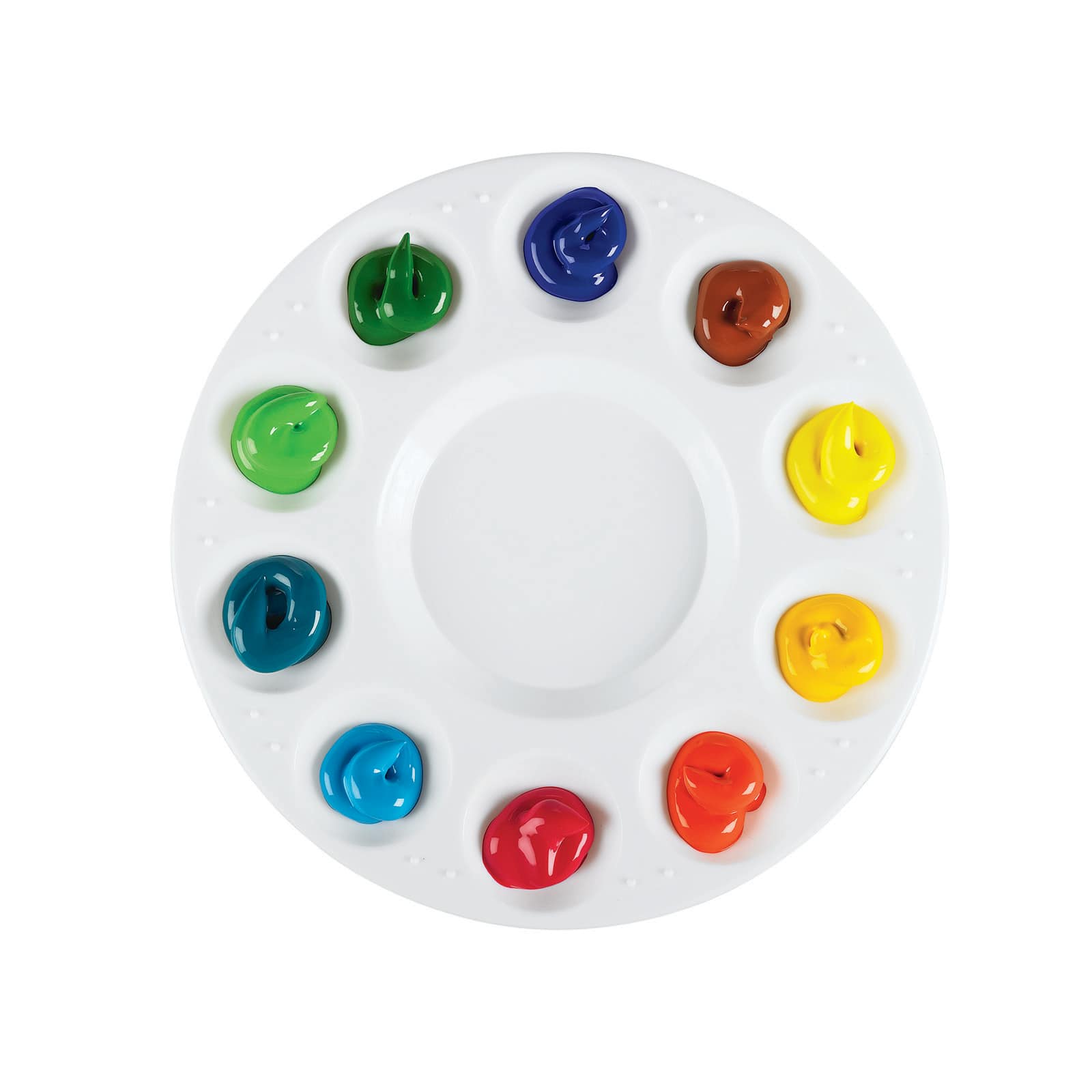 Round 10 Well Plastic Paint Palette for Crafting Painting Sorting Beads Art  