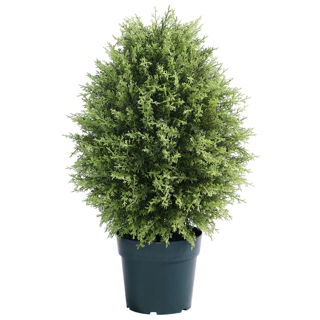 Upright Juniper Tree with Green Pot