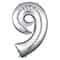 34" Silver Number Mylar Balloon