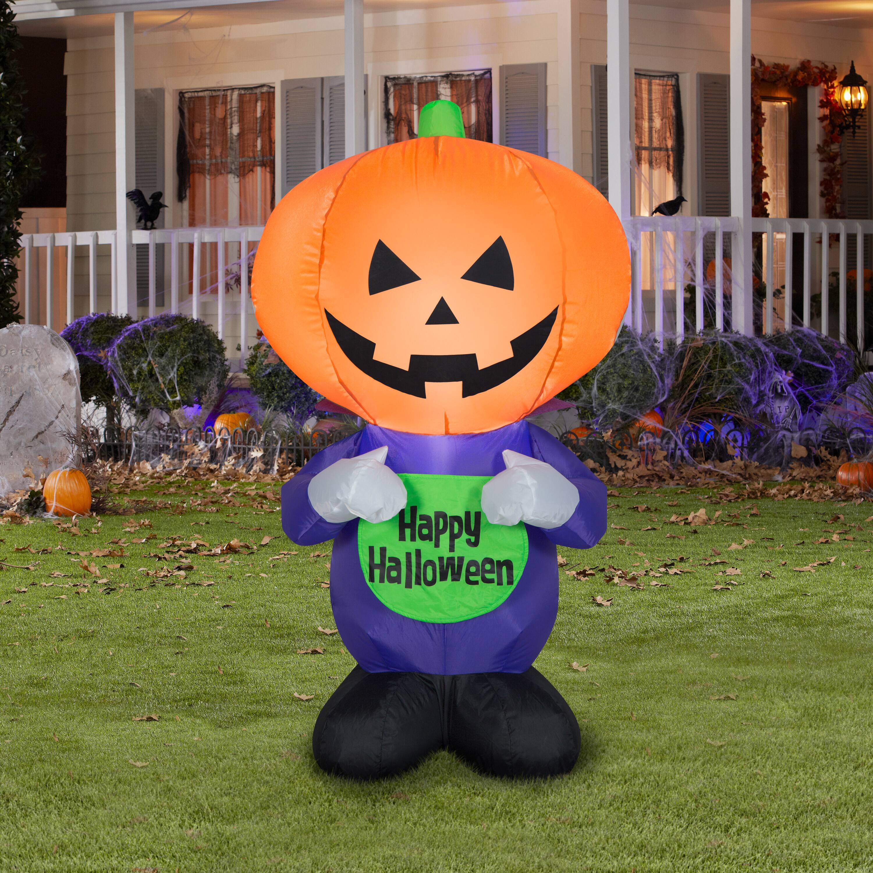 3.5ft. Airblown&#xAE; Inflatable Halloween Pumpkin Greeter