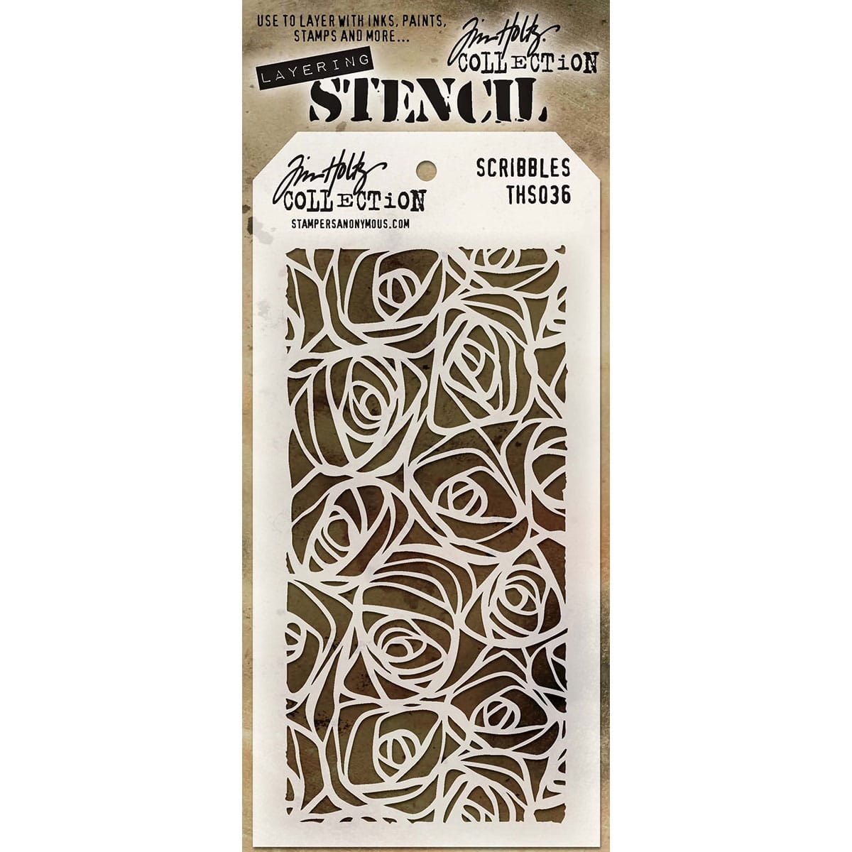 Stampers Anonymous Tim Holtz&#xAE; Scribbles Layered Stencil