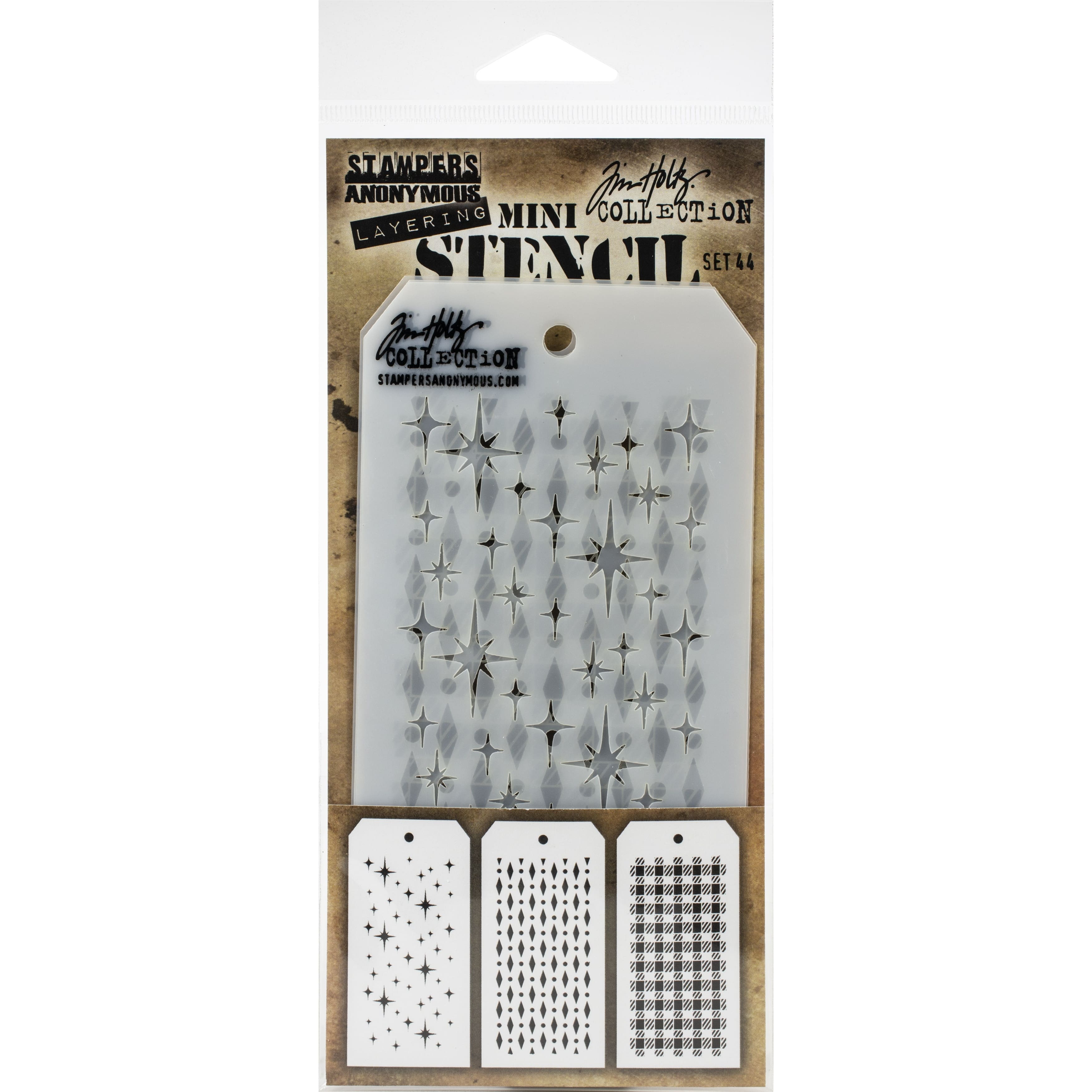Stampers Anonymous Tim Holtz® Mini Layered Stencil Set No.44