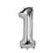 Wizardi 32" Silver Number Foil Balloon