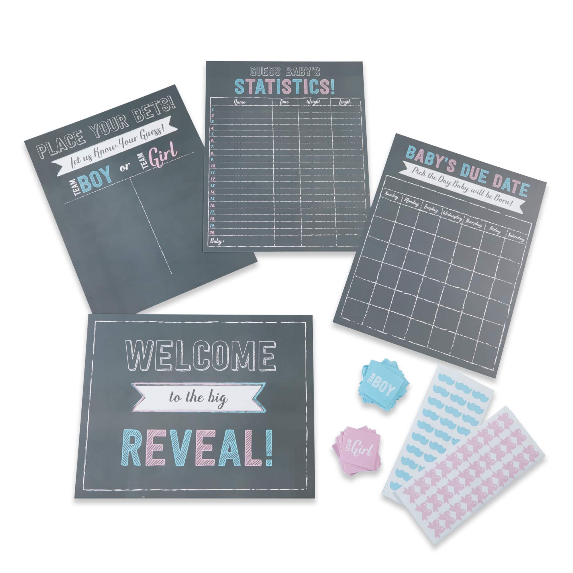 Kate Aspen® Gender Reveal Baby Shower Game Set