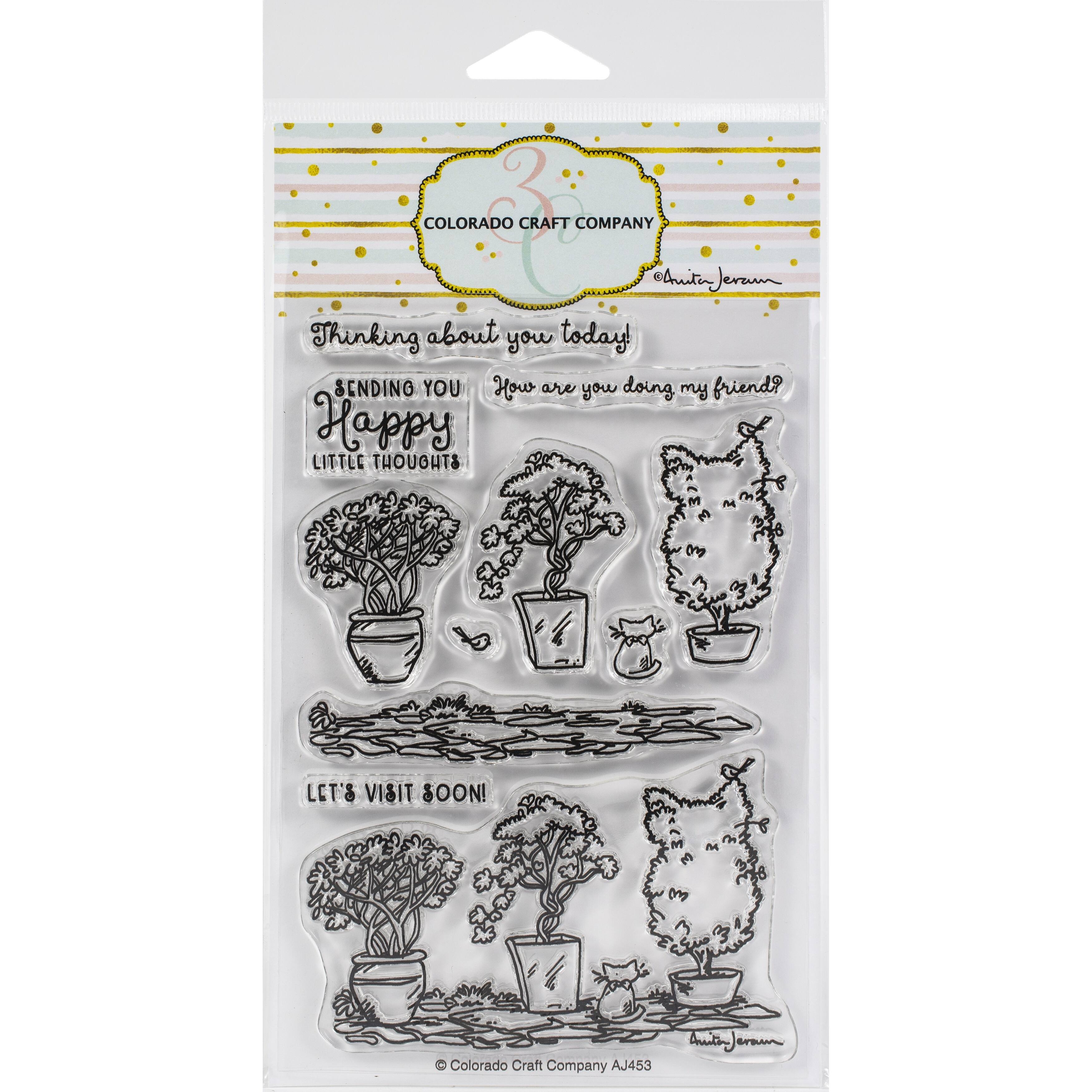 Colorado Craft Company Topiaries & Kitten Clear Stamps | Michaels®