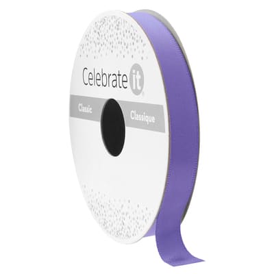 3/8" x 15yd. Satin Double Face Ribbon by Celebrate It® Classic image