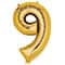 34" Gold Mylar Number Balloon