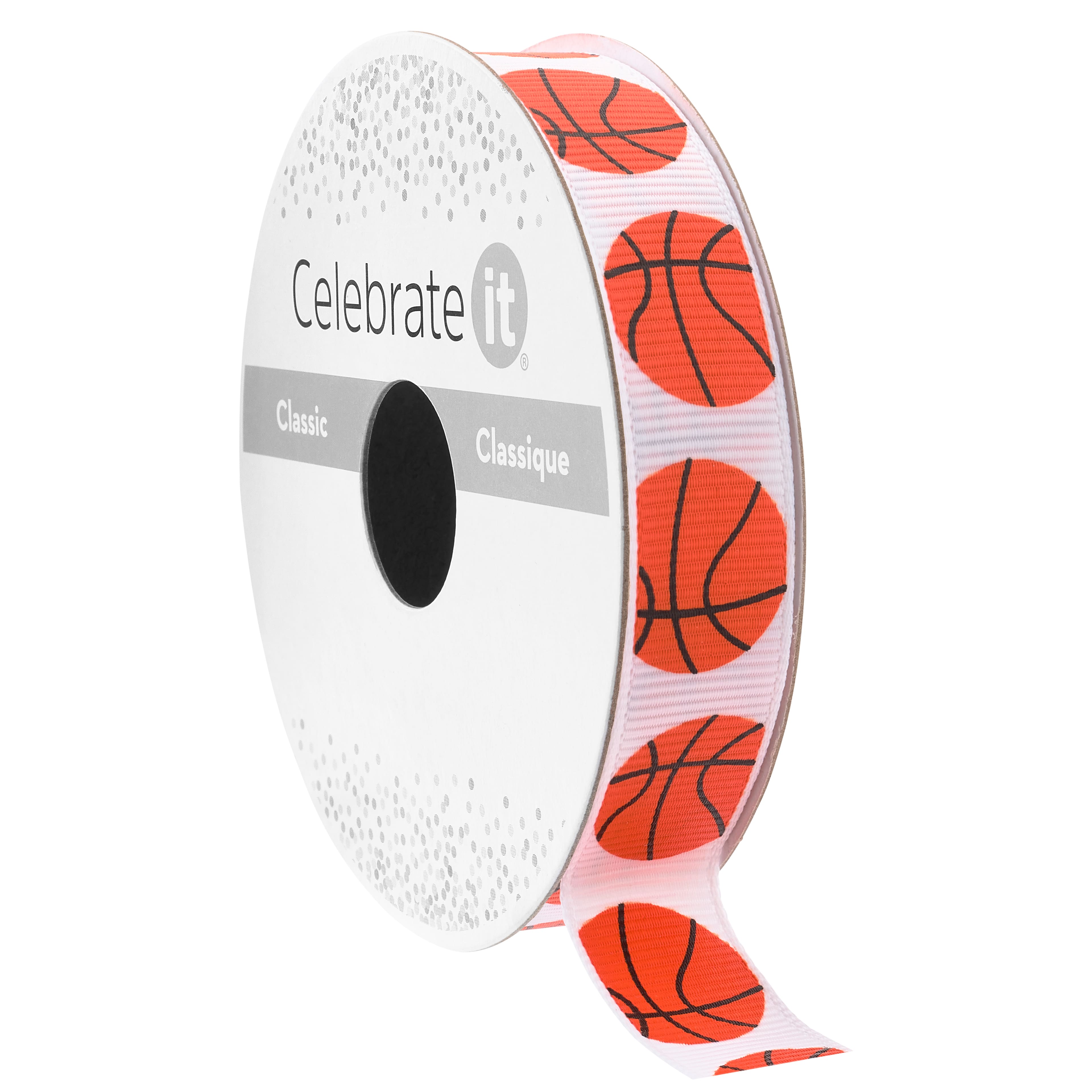 5/8'' x 7yd. Basketball Ribbon by Celebrate It® Classic