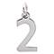 12 Pack: Sterling Silver Number Charm by Bead Landing™