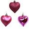 8 Pack 2.5" Glittery Heart Ornaments by Celebrate It™