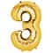34" Gold Mylar Number Balloon