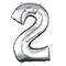 34" Silver Number Mylar Balloon