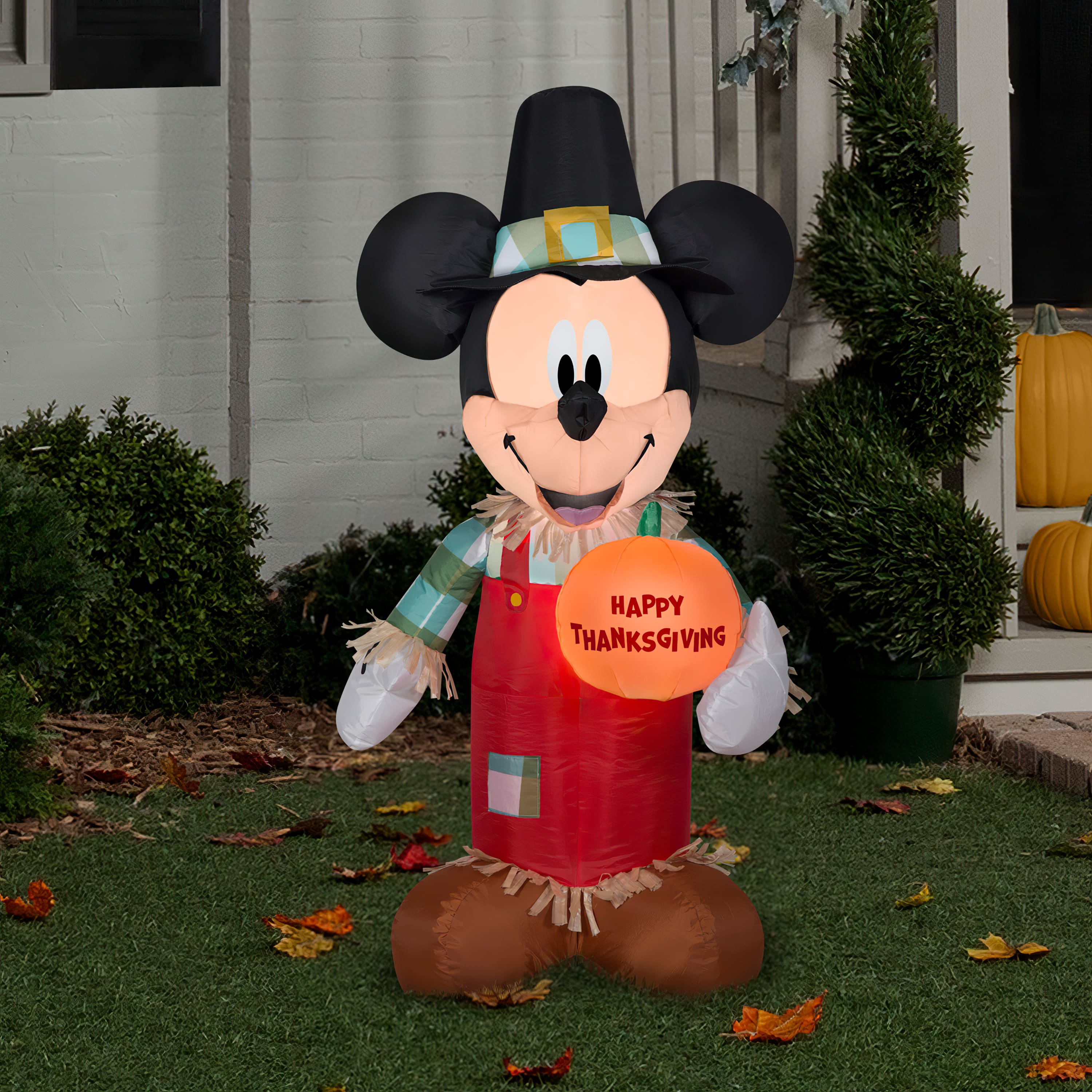 3.5ft. Airblown&#xAE; Inflatable Disney Mickey Holding Pumpkin