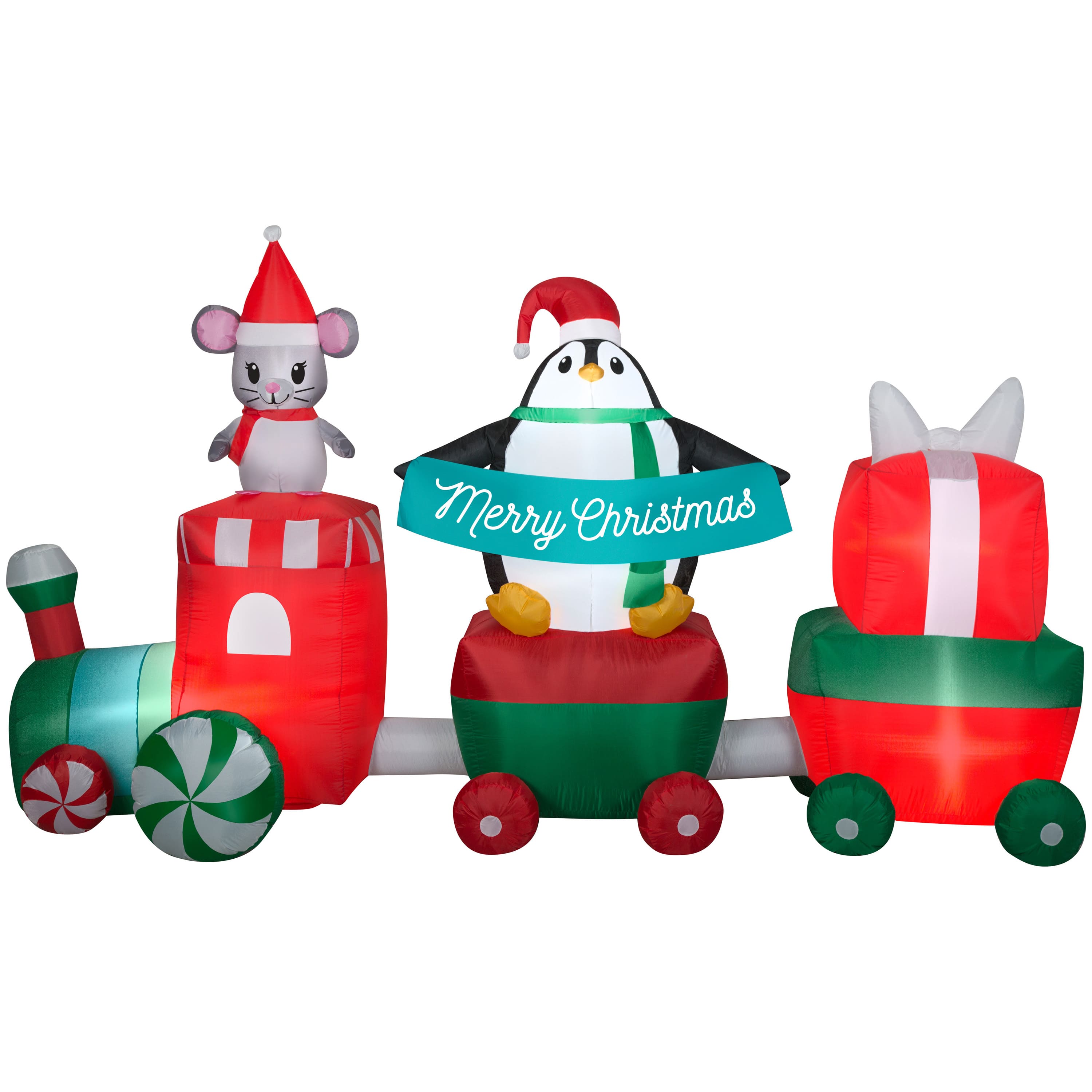 5.5ft. Airblown® Inflatable Christmas Train Scene