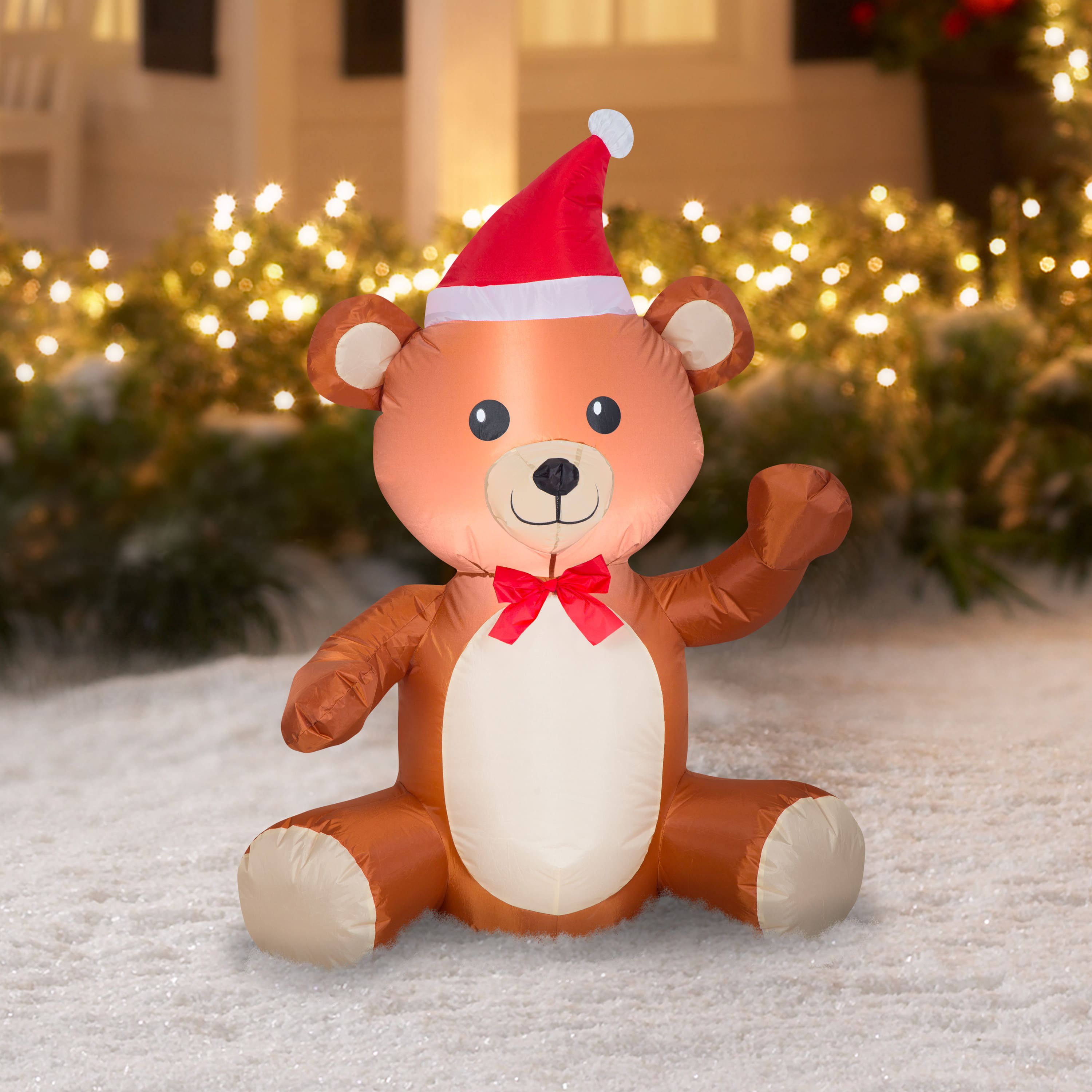 3.5ft. Airblown® Inflatable Christmas Teddy Bear | Michaels