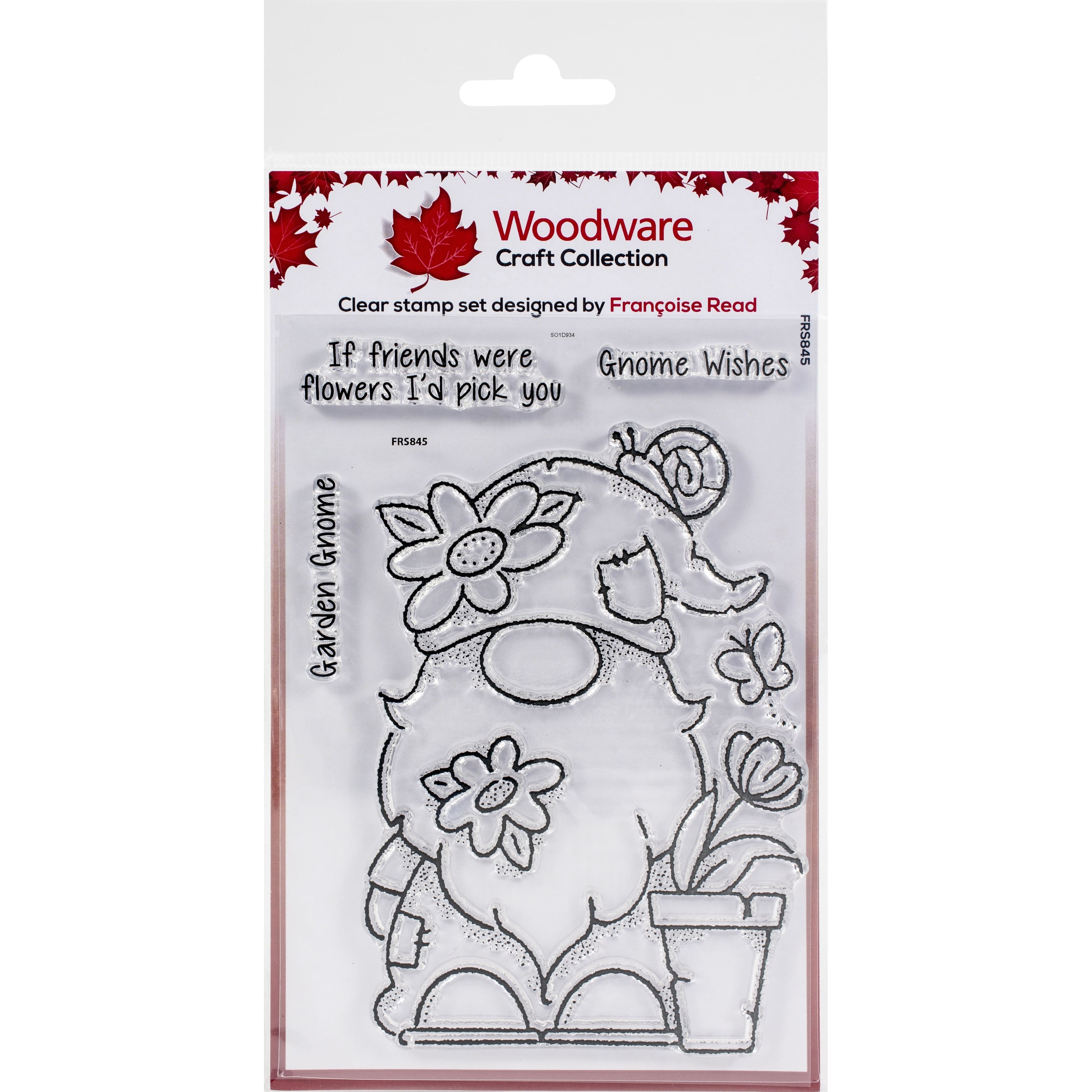 Woodware Garden Gnome Clear Stamps