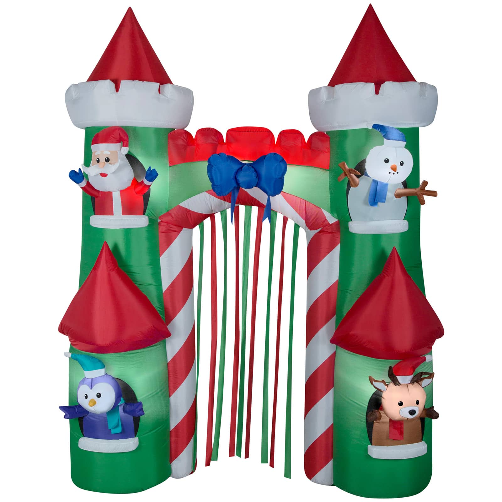 9ft. Airblownยฎ Inflatable Christmas Archway Santa's Castle Christmas Christmas Archway Inflatables