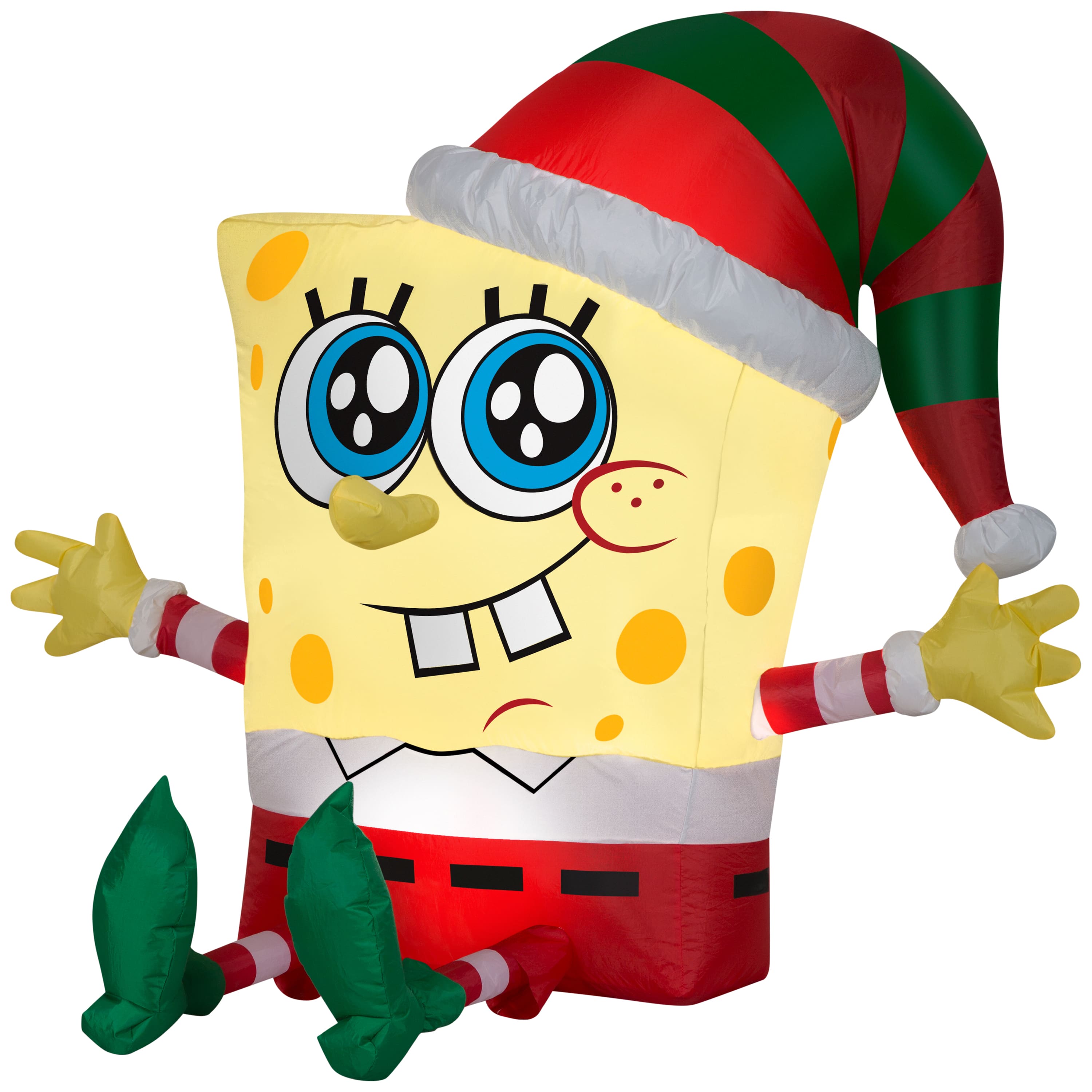 2.5ft. Airblown&#xAE; Inflatable SpongeBob in Holiday Outfit