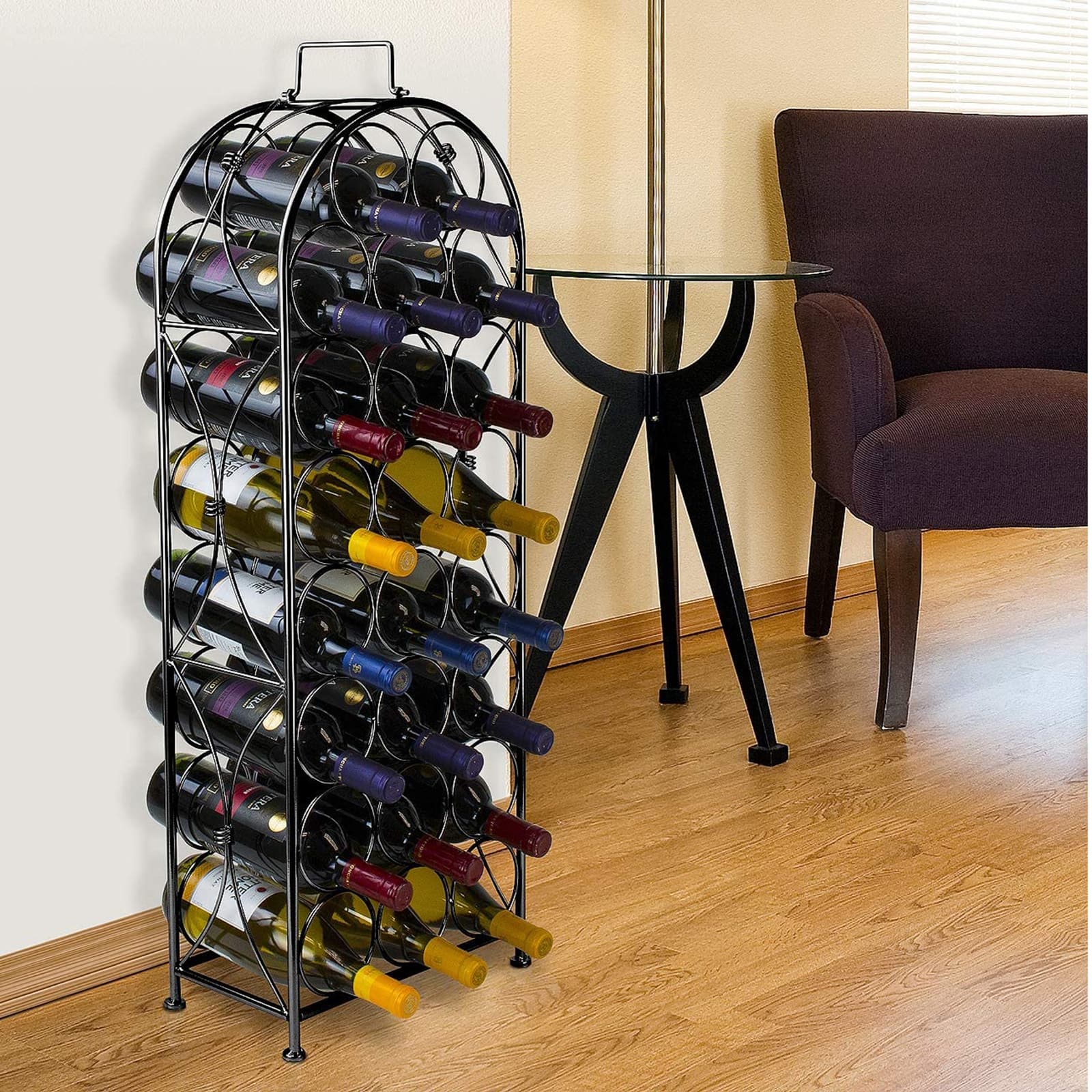 Sorbus 23-Bottle French Chateau-Style Standing Wine Rack