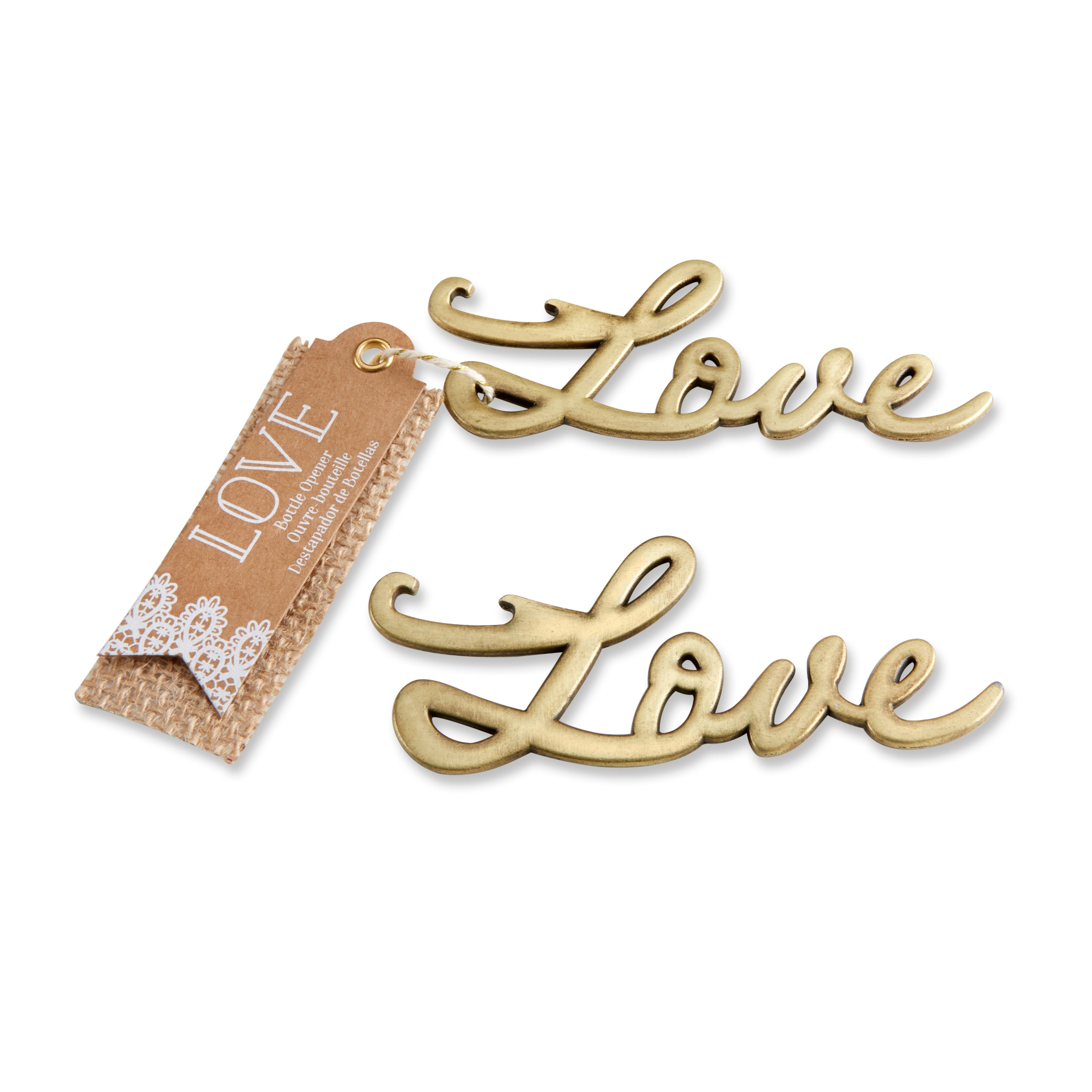 Kate Aspen® Love Antique Gold Bottle Opener, 4ct.