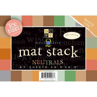 Die Cuts With Vista – Mat Stack Texture Neutre 4,5x6,5 Pollici – 72 Fogli Colori Solidi Per Scrapbooking