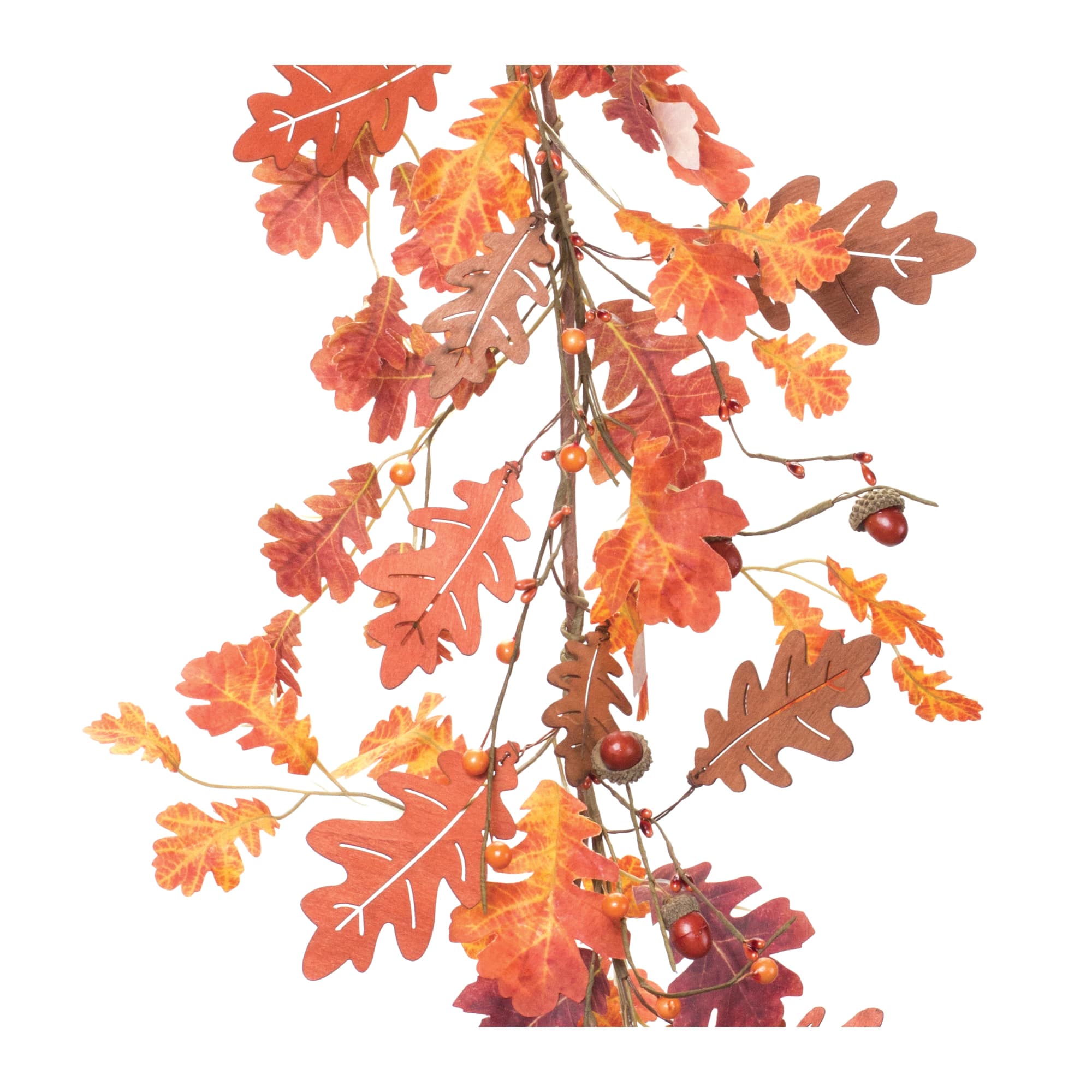 5ft. Fall Oak Leaf Garland, 2ct.