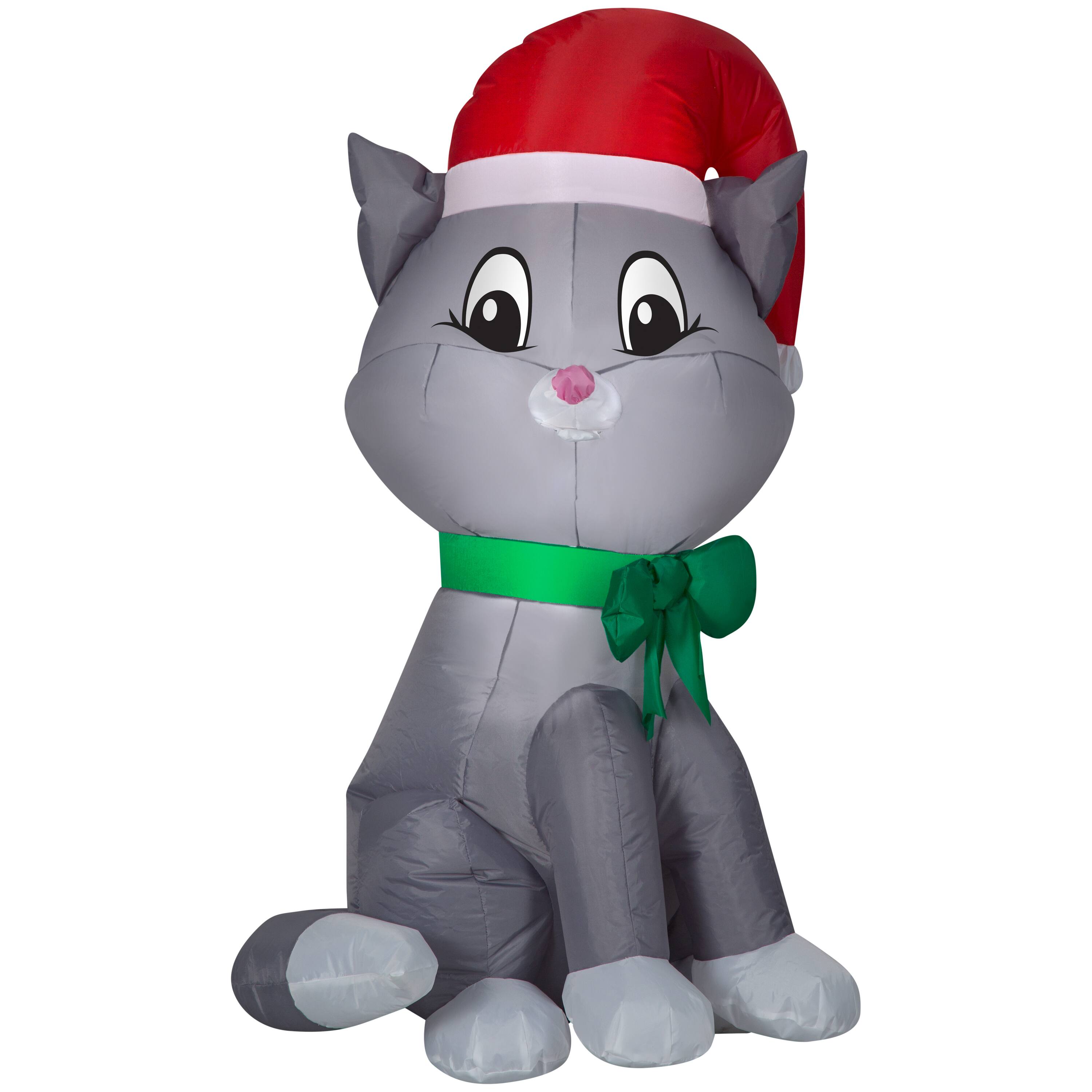 3.5ft. Airblown® Inflatable Christmas Cat Christmas Inflatables