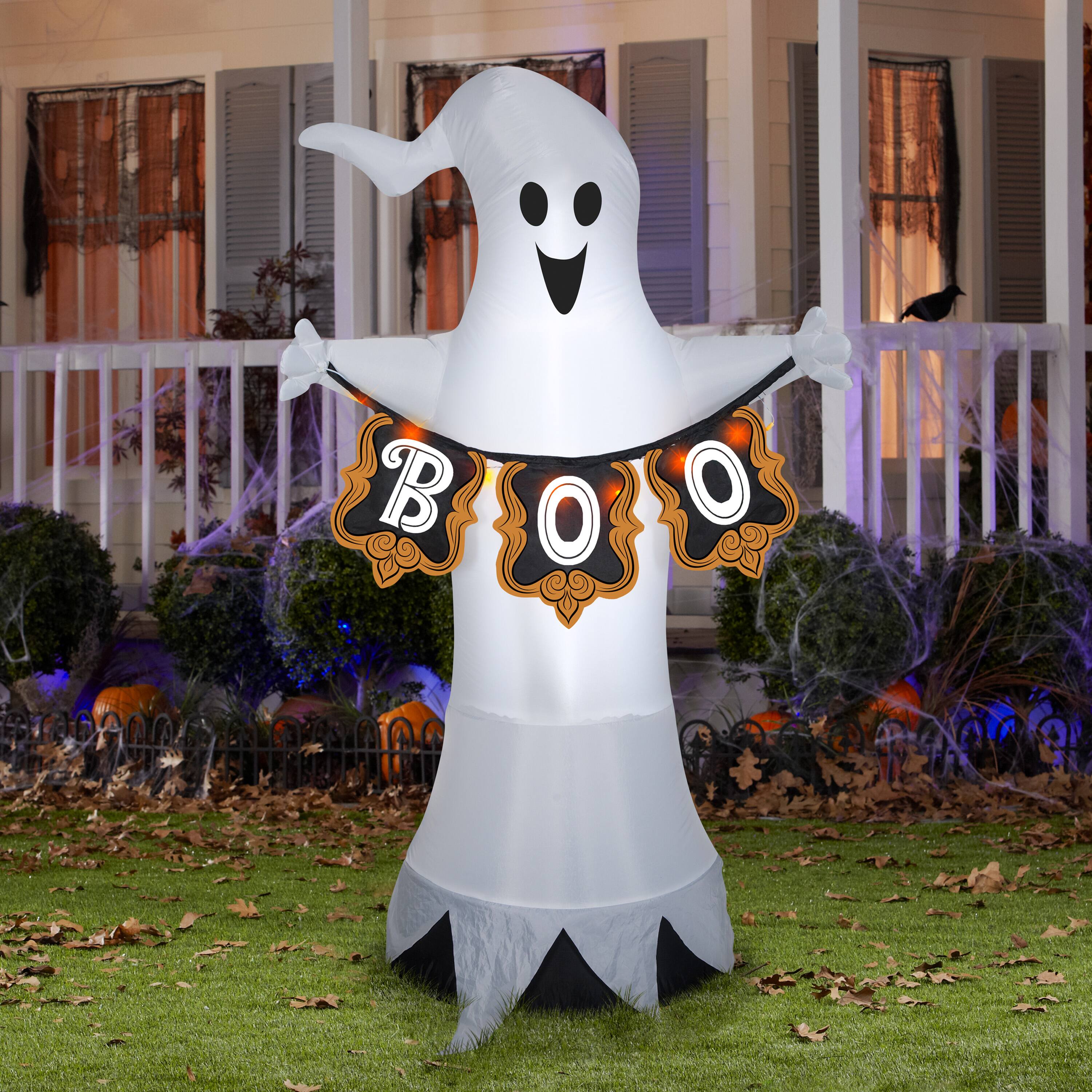 6ft. Airblown® Inflatable Halloween Ghost with Boo Banner | Michaels