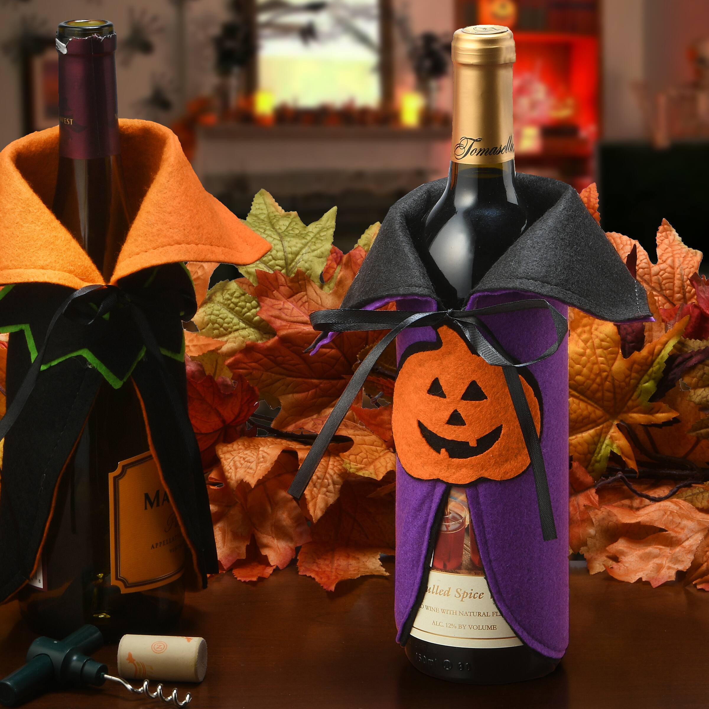 halloween wine bottle gift bags