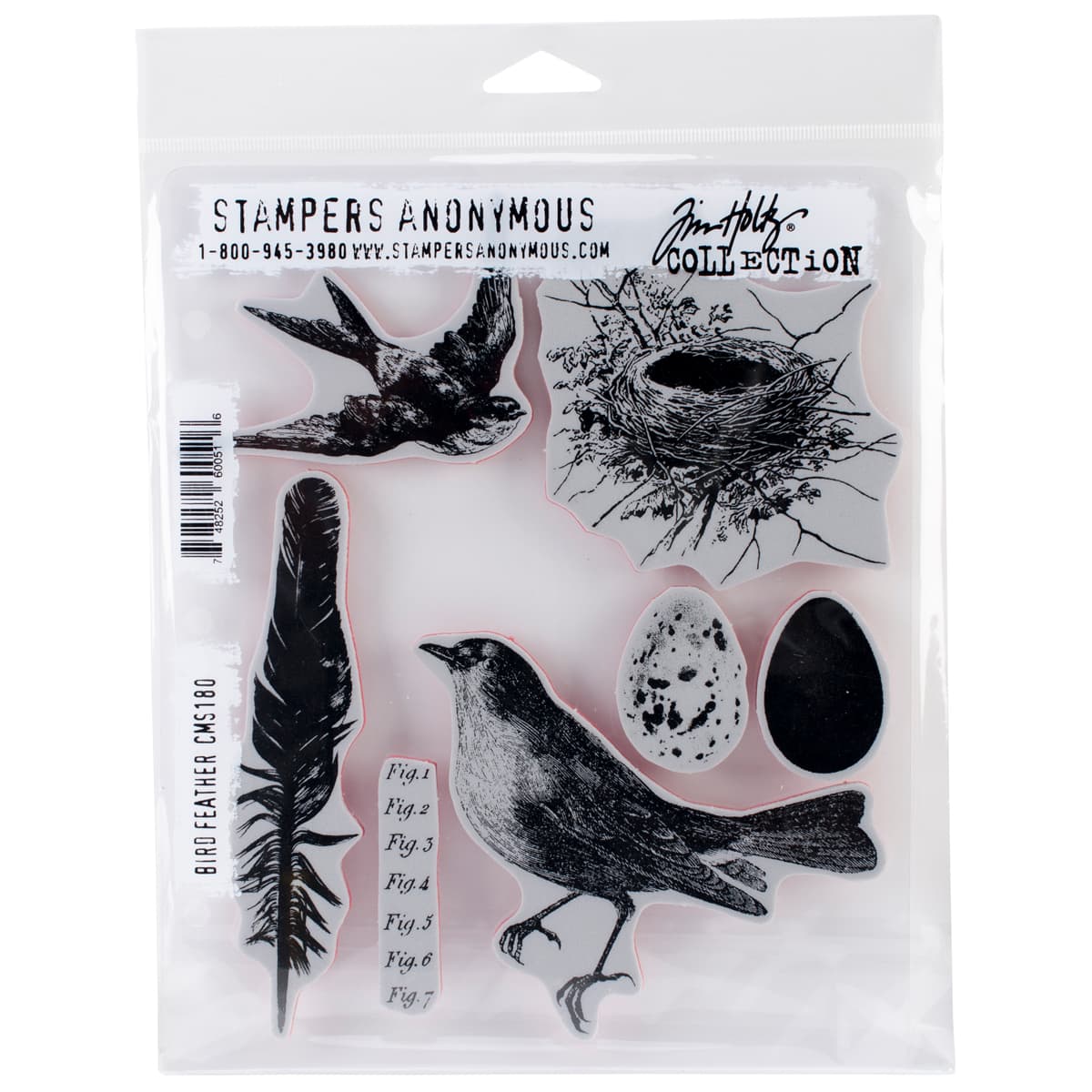 Stampers Anonymous Tim Holtz&#xAE; Bird Feather Cling Stamps