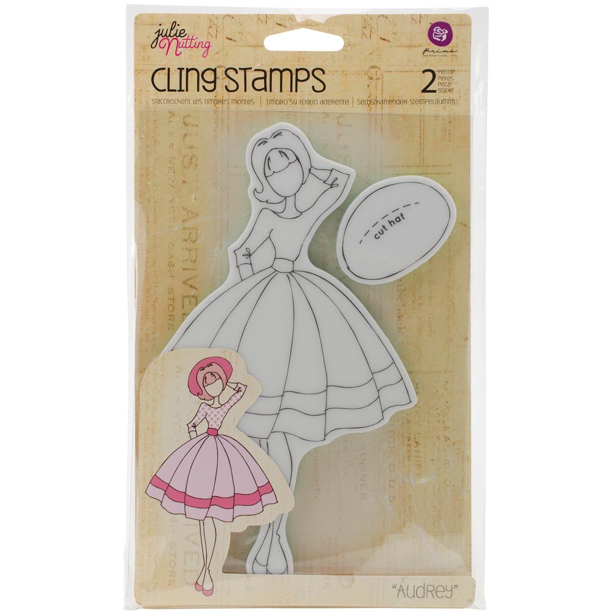 Prima&#xAE; Julie Nutting Audrey Mixed Media Cling Rubber Stamp