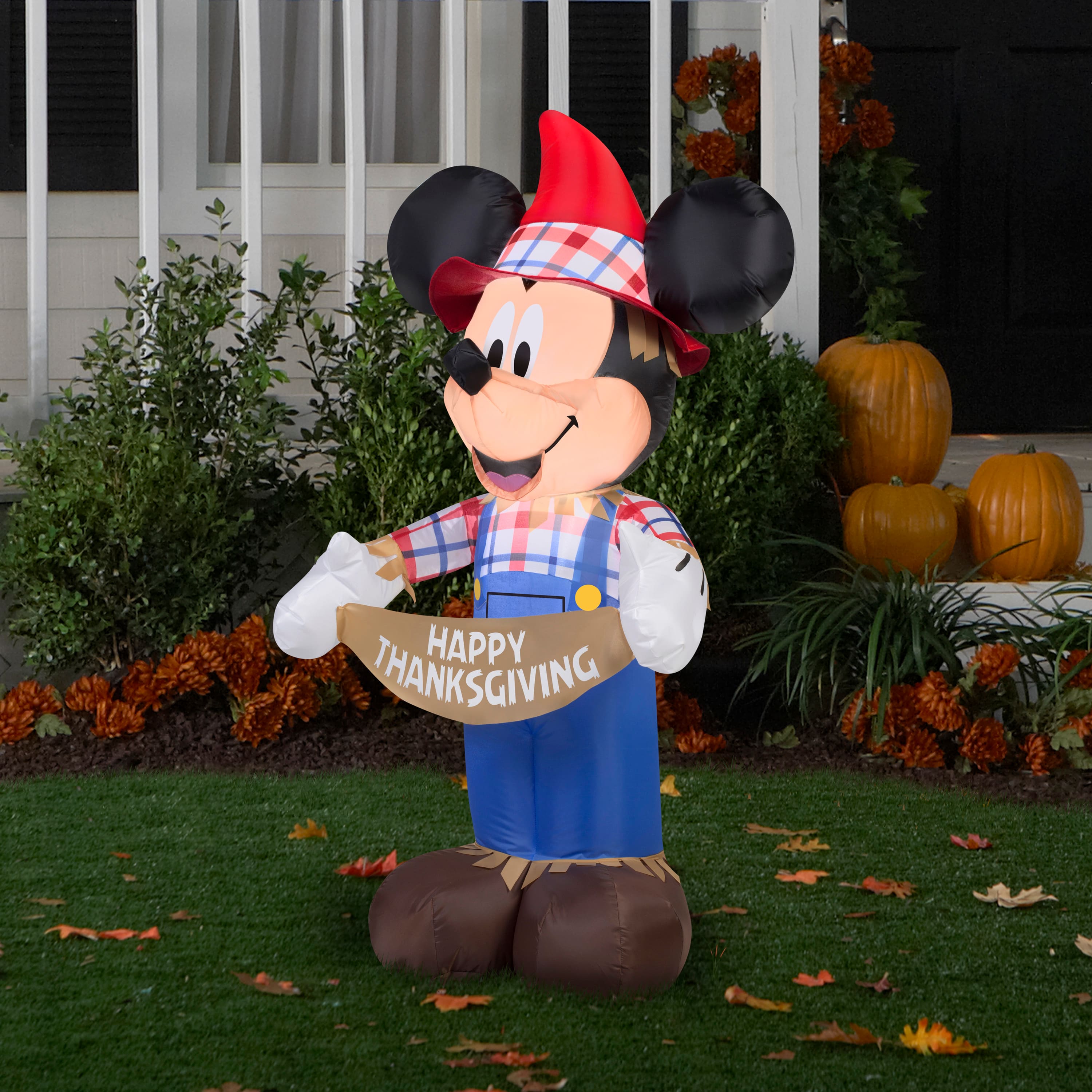 3.5ft. Airblown&#xAE; Inflatable Thanksgiving Mickey as Scarecrow 