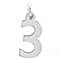 12 Pack: Sterling Silver Number Charm by Bead Landing™