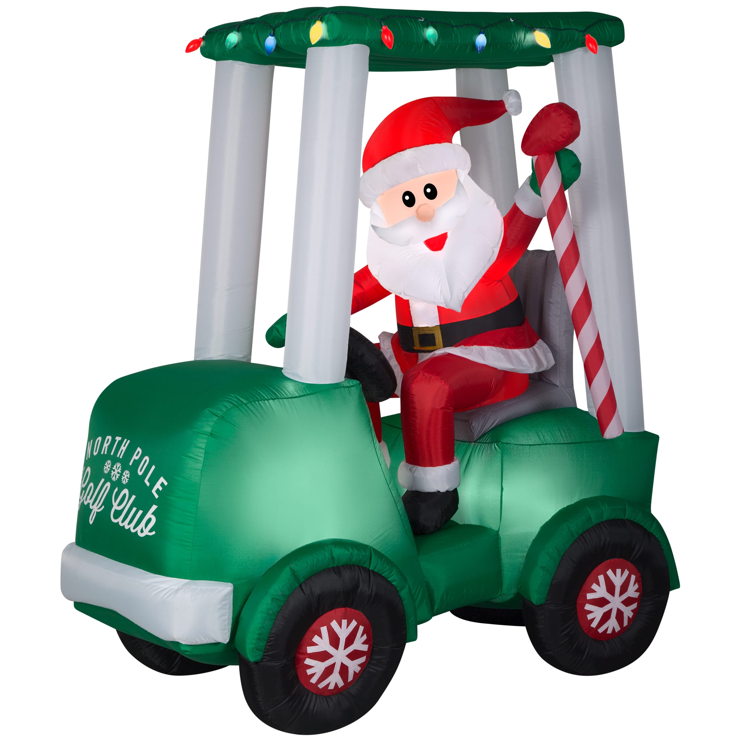 6ft. Airblown® Inflatable Christmas Santa in Golf Cart Michaels