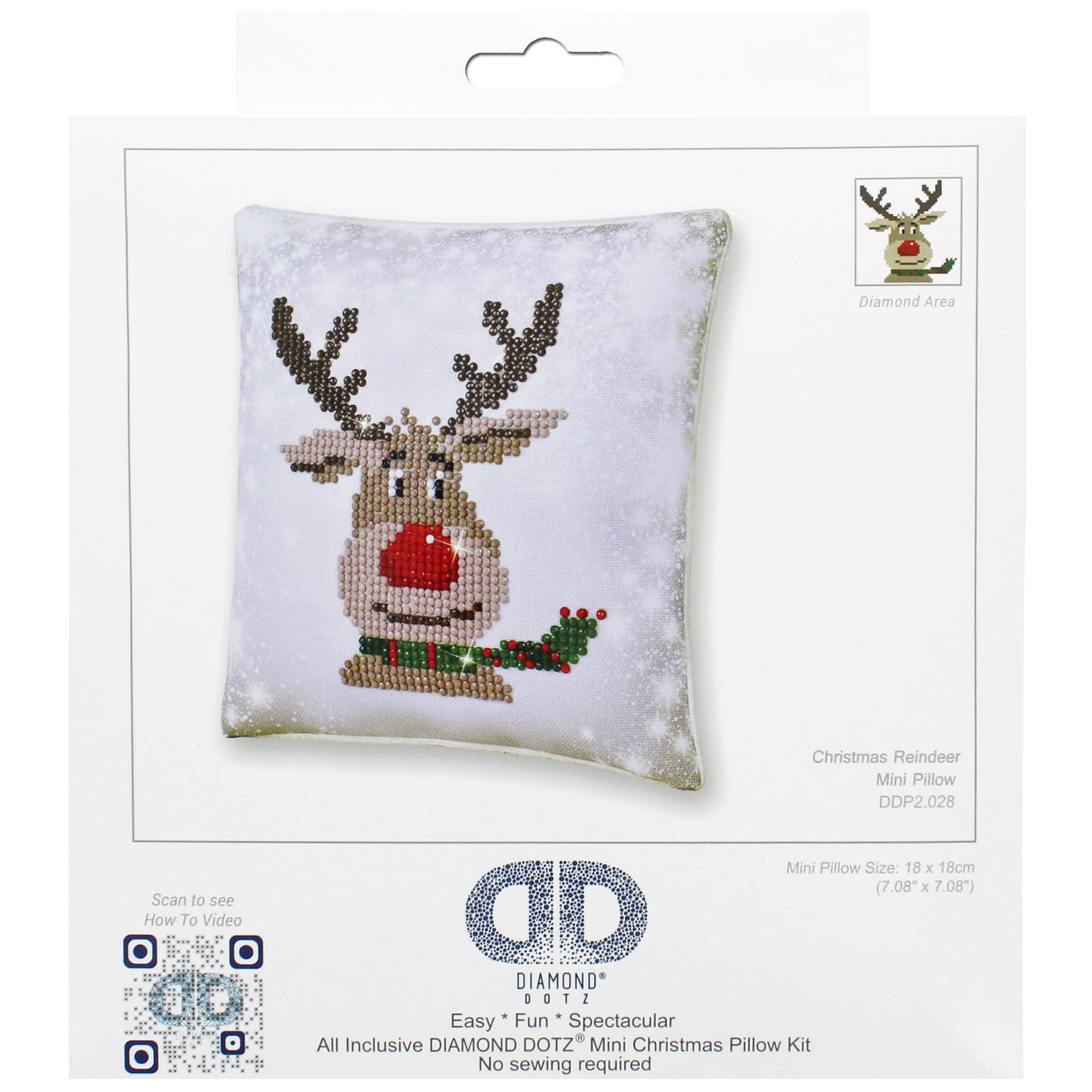 Diamond Dotz® Christmas Reindeer Pillow Kit