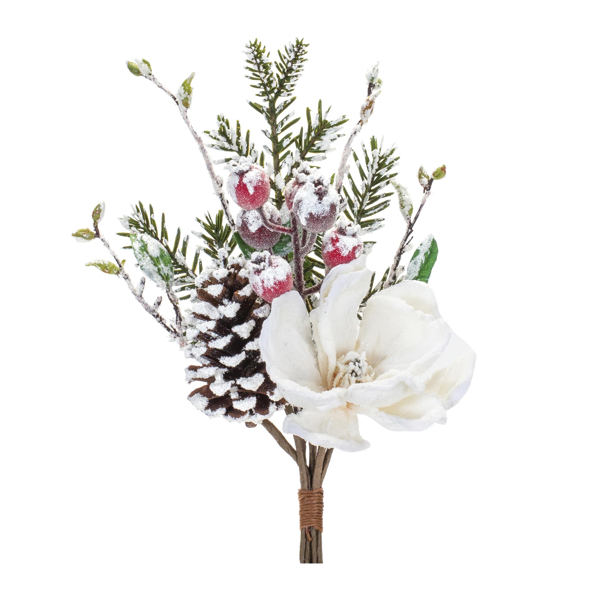 White Magnolia, Pine &#x26; Berry Spray Bundle, 6ct.