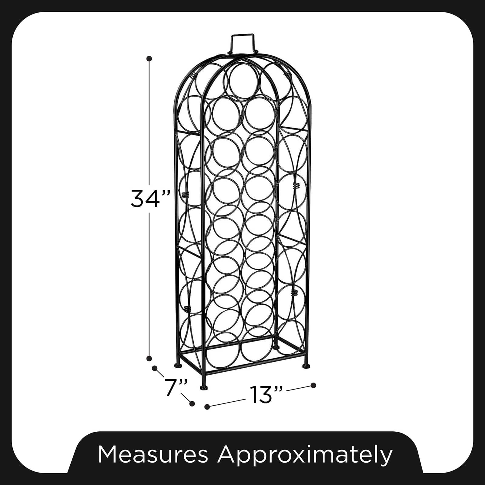 Sorbus 23-Bottle French Chateau-Style Standing Wine Rack