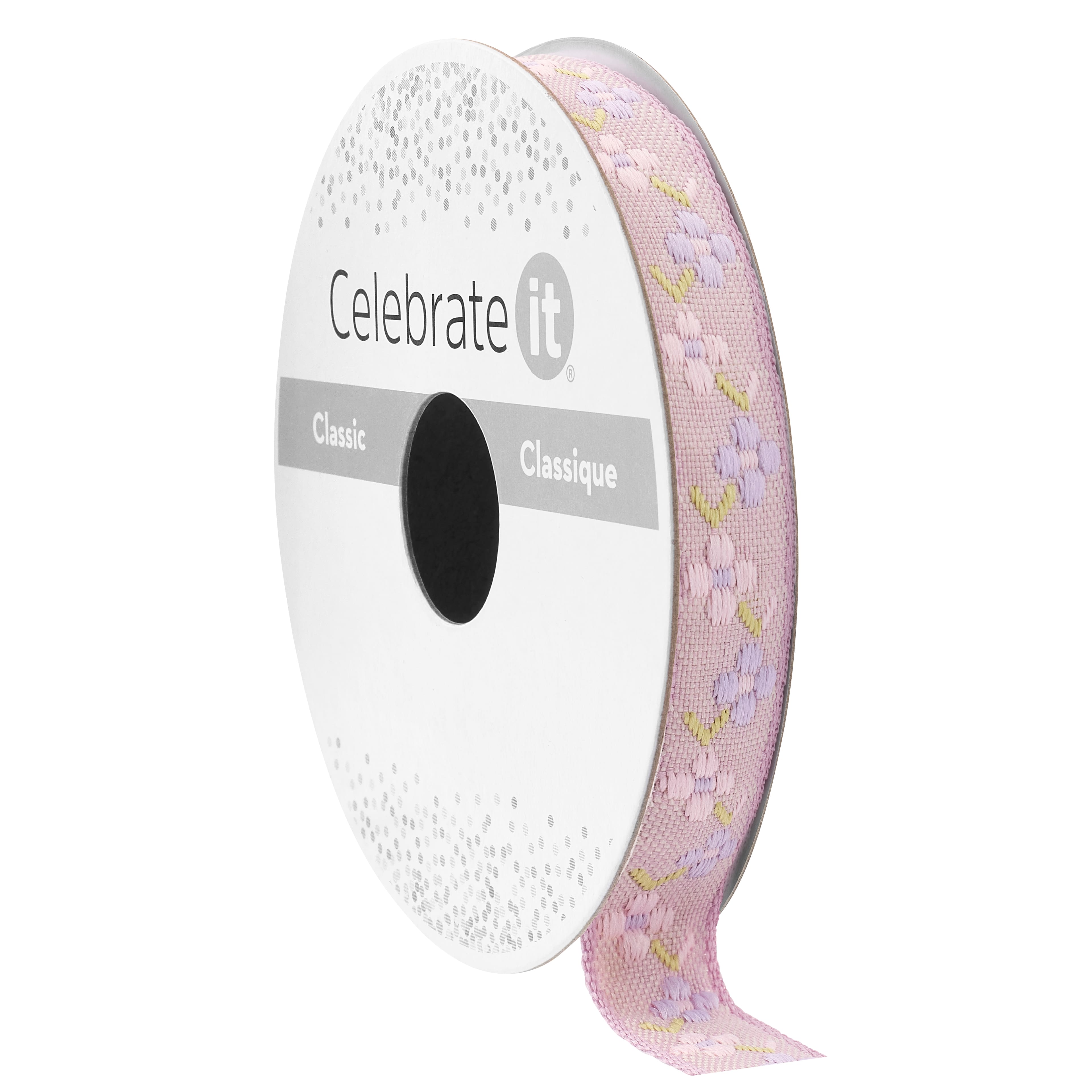 1/2" x 5yd. Purple Floral Ribbon by Celebrate It™ Classic