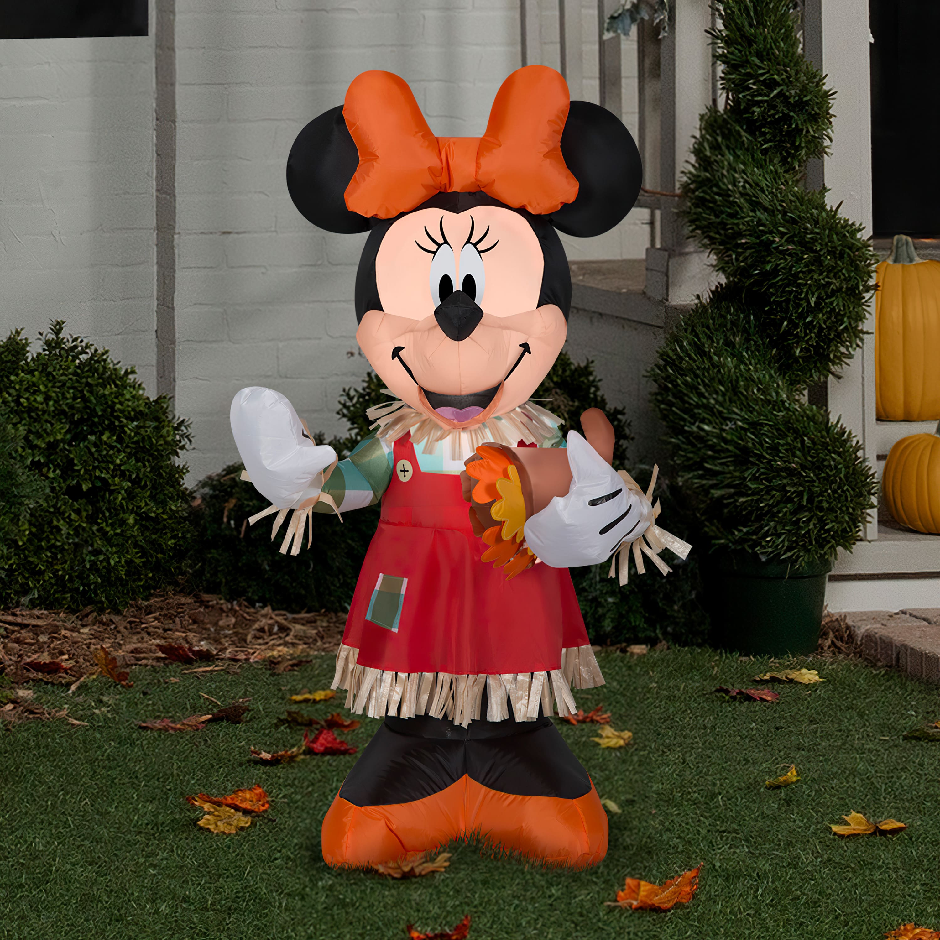 3.5ft. Airblown&#xAE; Inflatable Disney Minnie Holding Cornucopia
