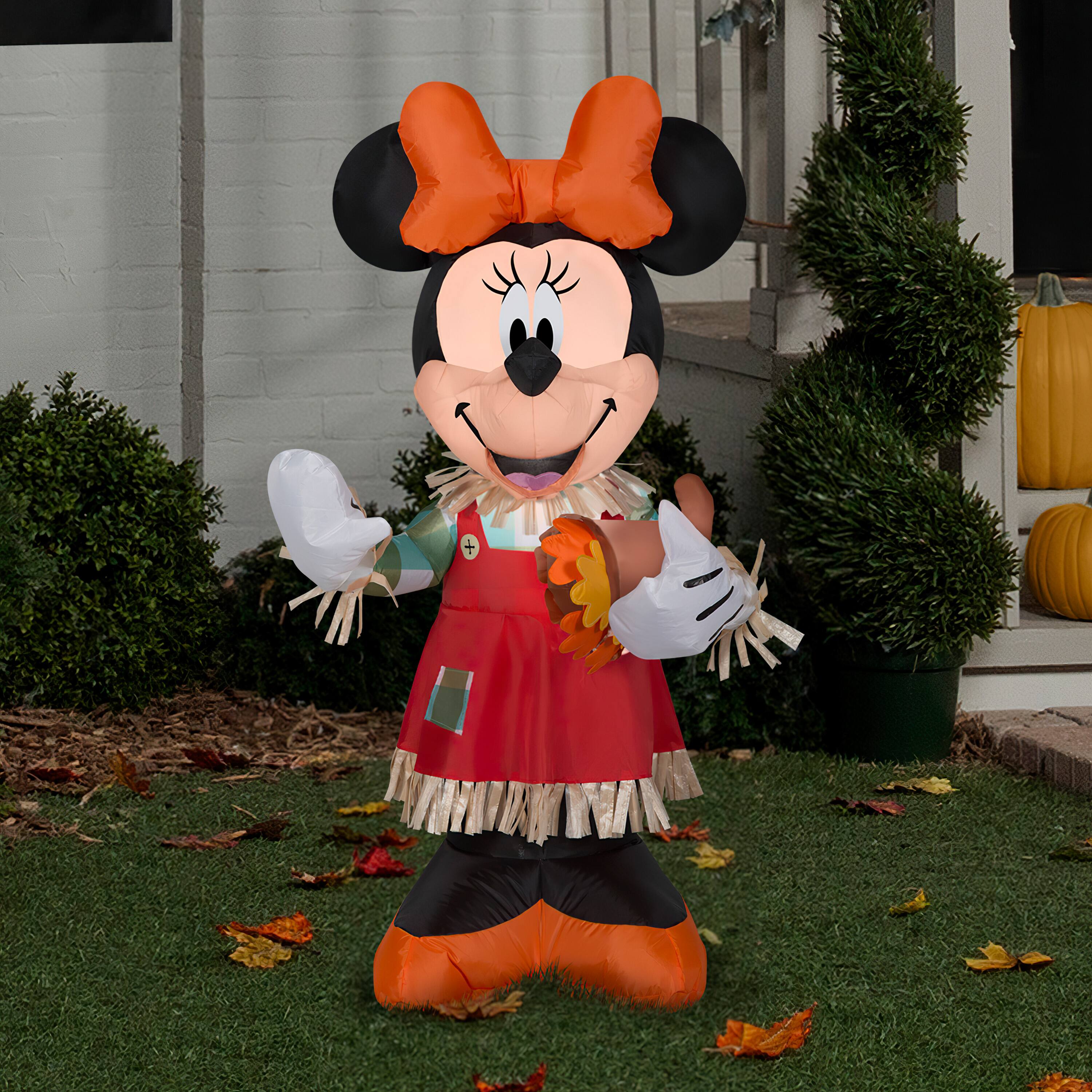 3.5ft. Airblown® Inflatable Disney Minnie Holding Cornucopia