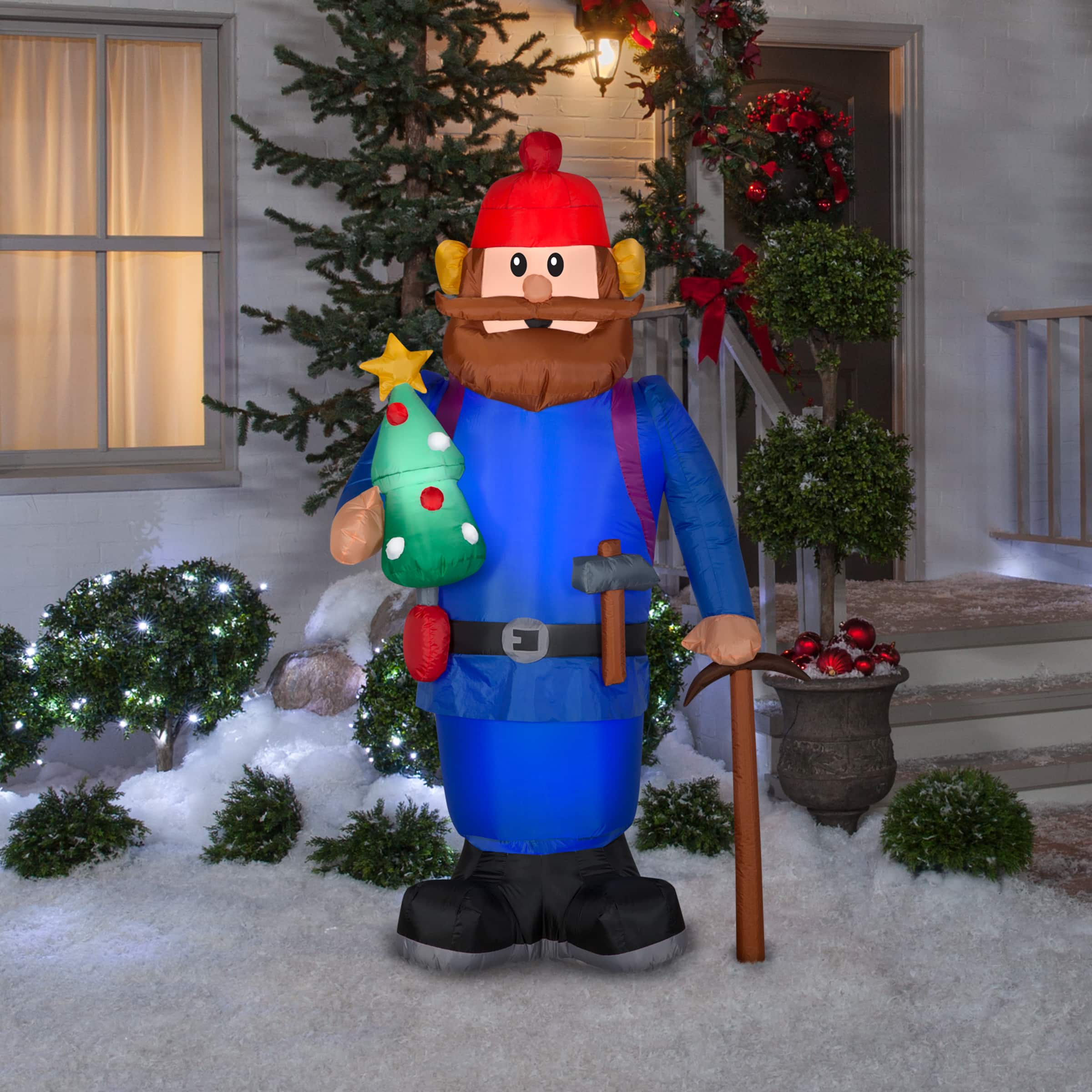 6ft. Airblown® Inflatable Yukon Cornelius with Tree